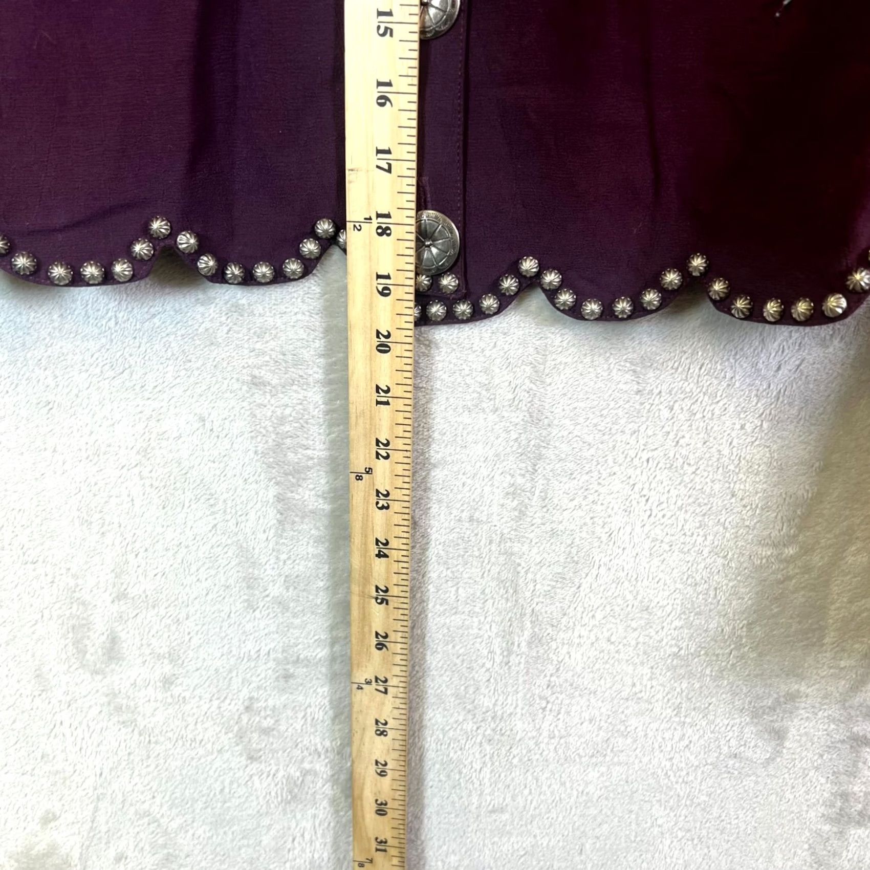 Doublet Double D Ranch Jacket Women S Purple Rayon Cropped Studded Scalloped Hem Western Jacket Size S / US 4 / IT 40 - 5 Thumbnail