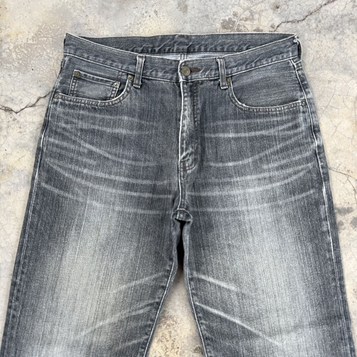 Japanese Brand VINTAGE JAPANESE FADED BLACK JEAN DENIM PANTS Size US 35 - 3 Thumbnail