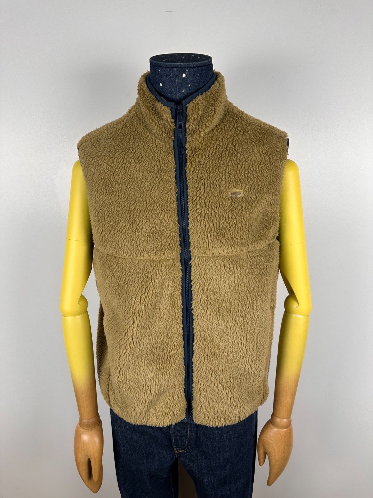 Levi's Levis Summit Sherpa Sleeveless Jacket Beige Vest Mens Size M Size US M / EU 48-50 / 2 - 1 Thumbnail