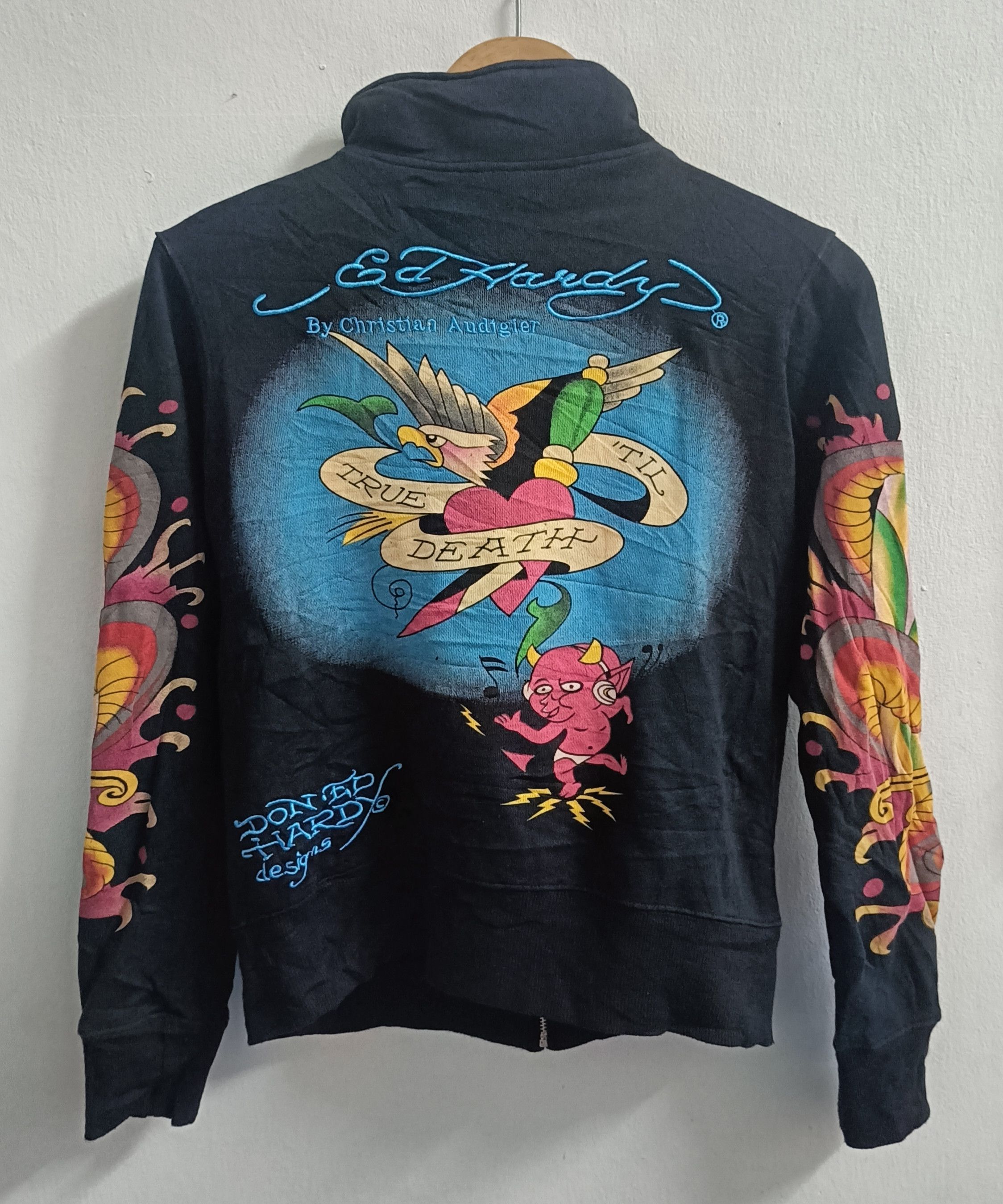 Ed Hardy 🔥🔥 Rare Vintage Ed Hardy All Over Print Zip Up Jacket Size US M / EU 48-50 / 2 - 2 Thumbnail