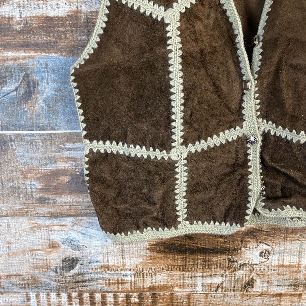 Leather DL Japan handmade leather vintage Brown Vest #C1136 Size US XS / EU 42 / 0 - 7 Thumbnail