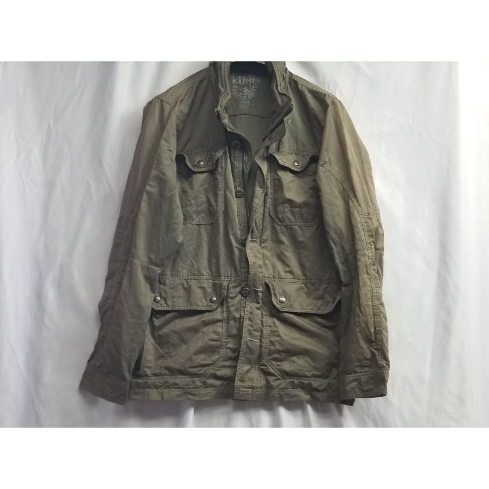 Vintage Kuhl Burr Jacket Military Green Canvas Basic Coat Patina Dye Mens Size Medium Regular Size US M / EU 48-50 / 2 - 2 Thumbnail