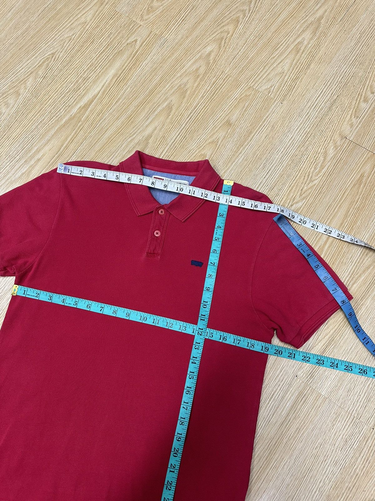 Levi's × Levi's Vintage Clothing Levis Vintage Y2K Red Polo Shirt A254 Size US S / EU 44-46 / 1 - 4 Thumbnail