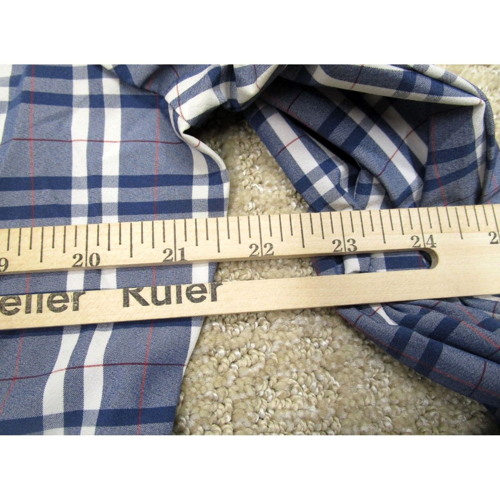 Mizzen+Main Mizzen+Main Shirt Men Medium Blue Plaid Performance Slim Long Sleeve Button-Up Casual Size US M / EU 48-50 / 2 - 5 Thumbnail