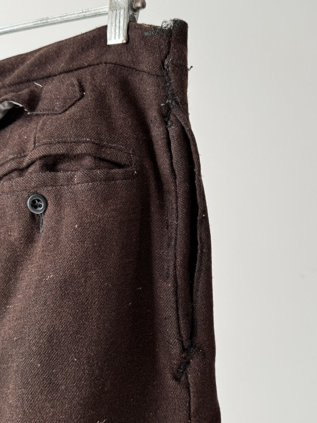 Japanese Brand Antique ≈1920s French Workwear ‘Boro’ Faded Winter Pants Size US 32 / EU 48 - 12 Thumbnail