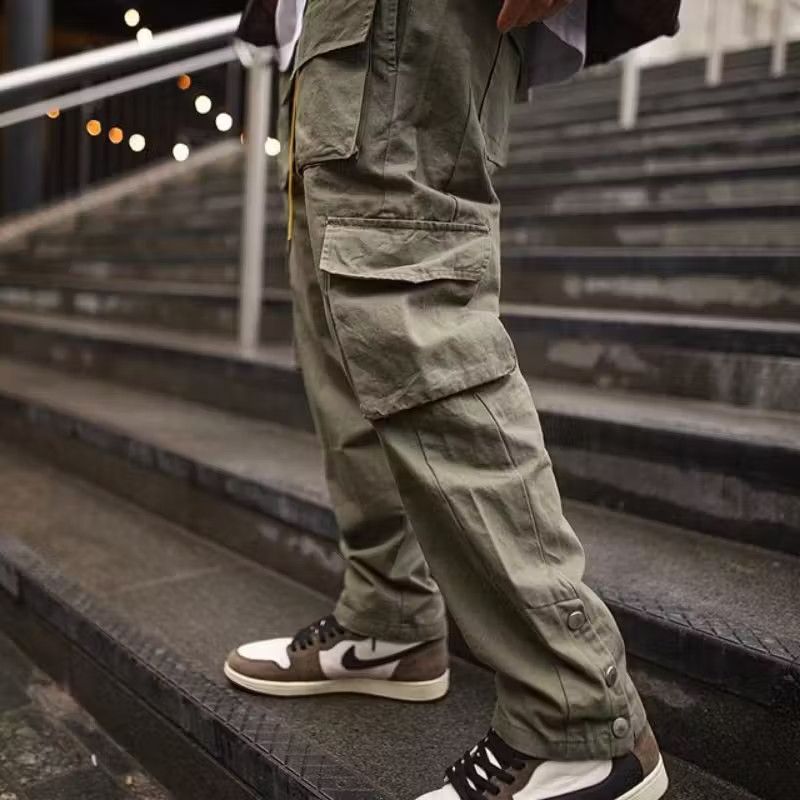 image of Hip Hop Streetwear Jogger Pant Fashion Trousers in Green, Men's (Size 27)