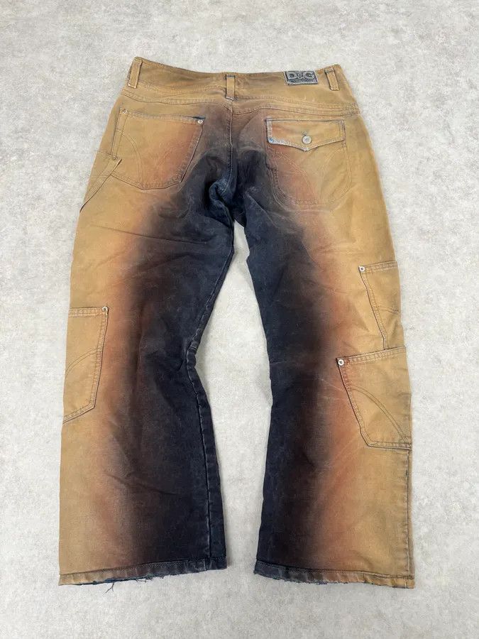 Dolce & Gabbana AW2003 Dolce & Gabbana Double Waisted Copper Gradient Obscure Cargo Pants Size US 32 / EU 48 - 3 Thumbnail