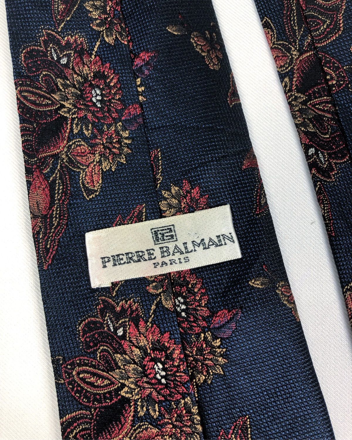 Pierre Balmain Rare Vintage Pierre Balmain Floral Silk Tie Size ONE SIZE - 7 Thumbnail
