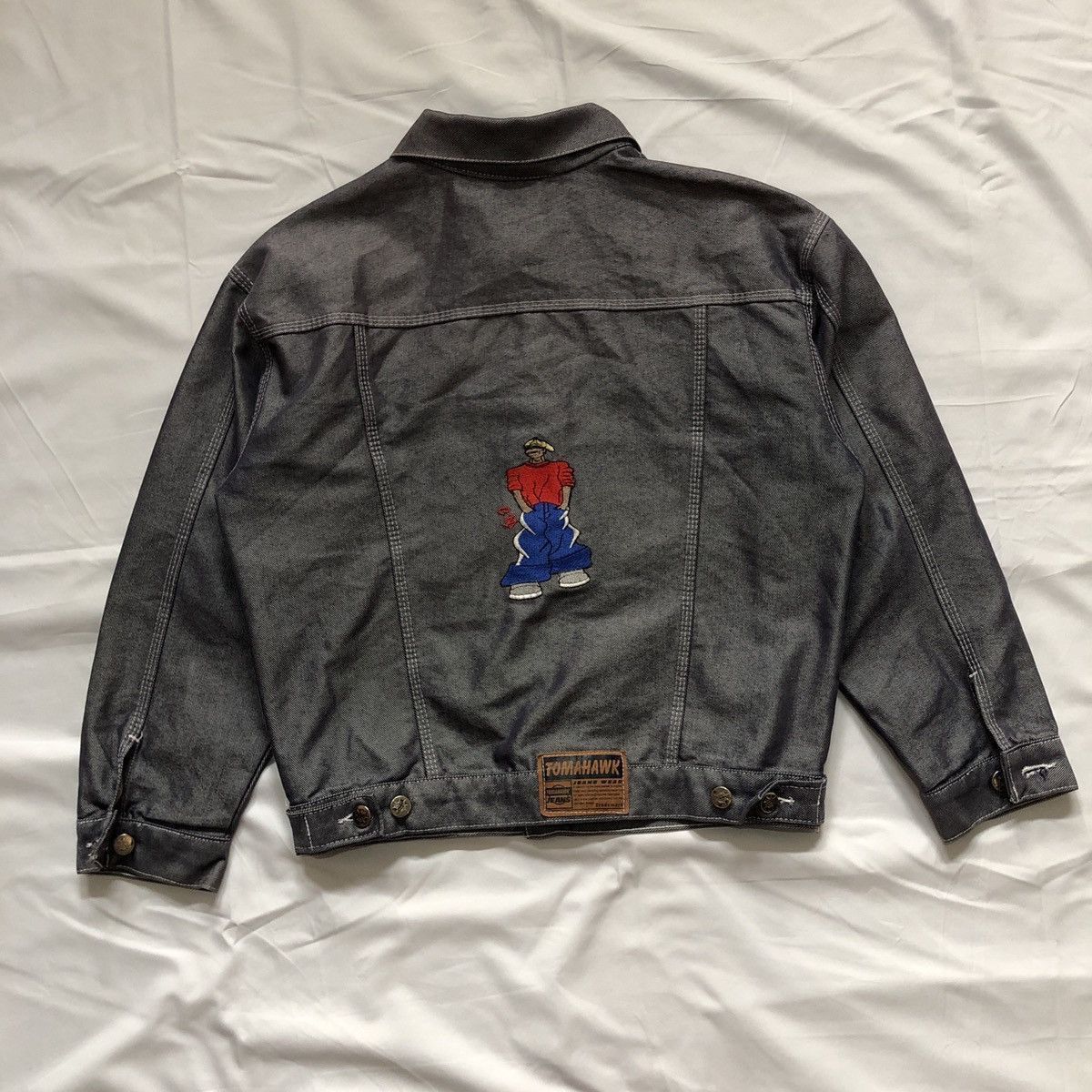Vintage Rap JNCO Style Hip Hop Skate Embroidery Denim Jacket
