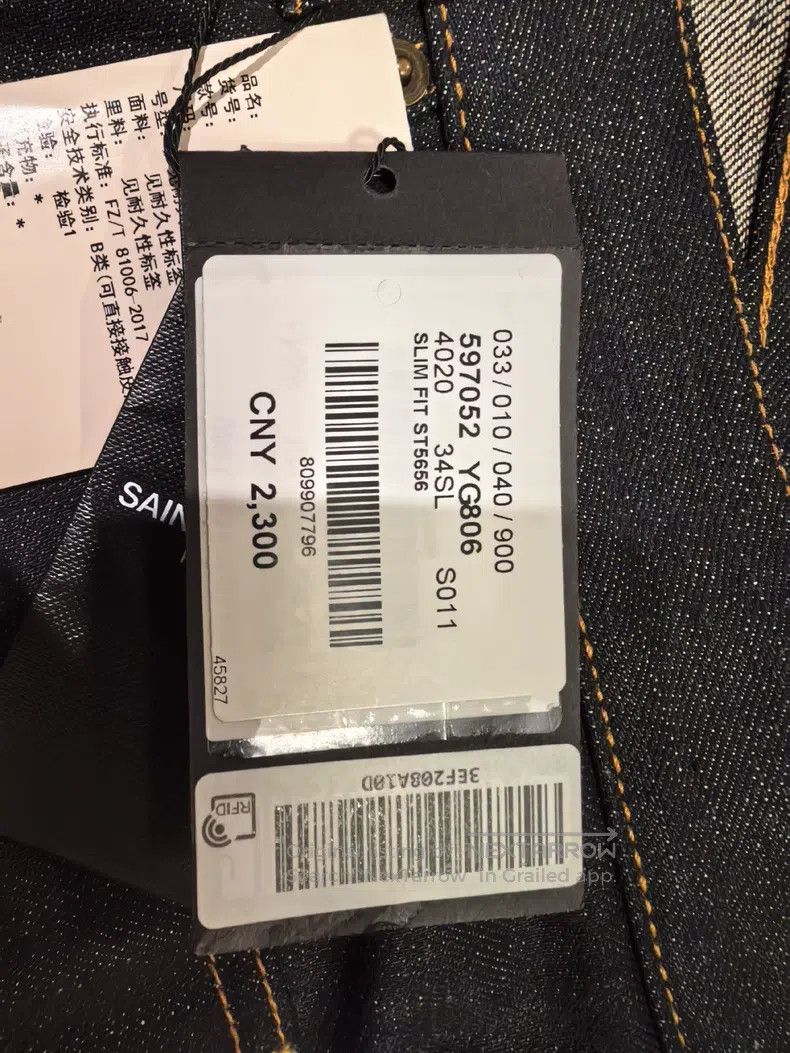 Saint Laurent Paris Saint Laurent Paris Denim Jeans Size US 34 / EU 50 - 5 Thumbnail