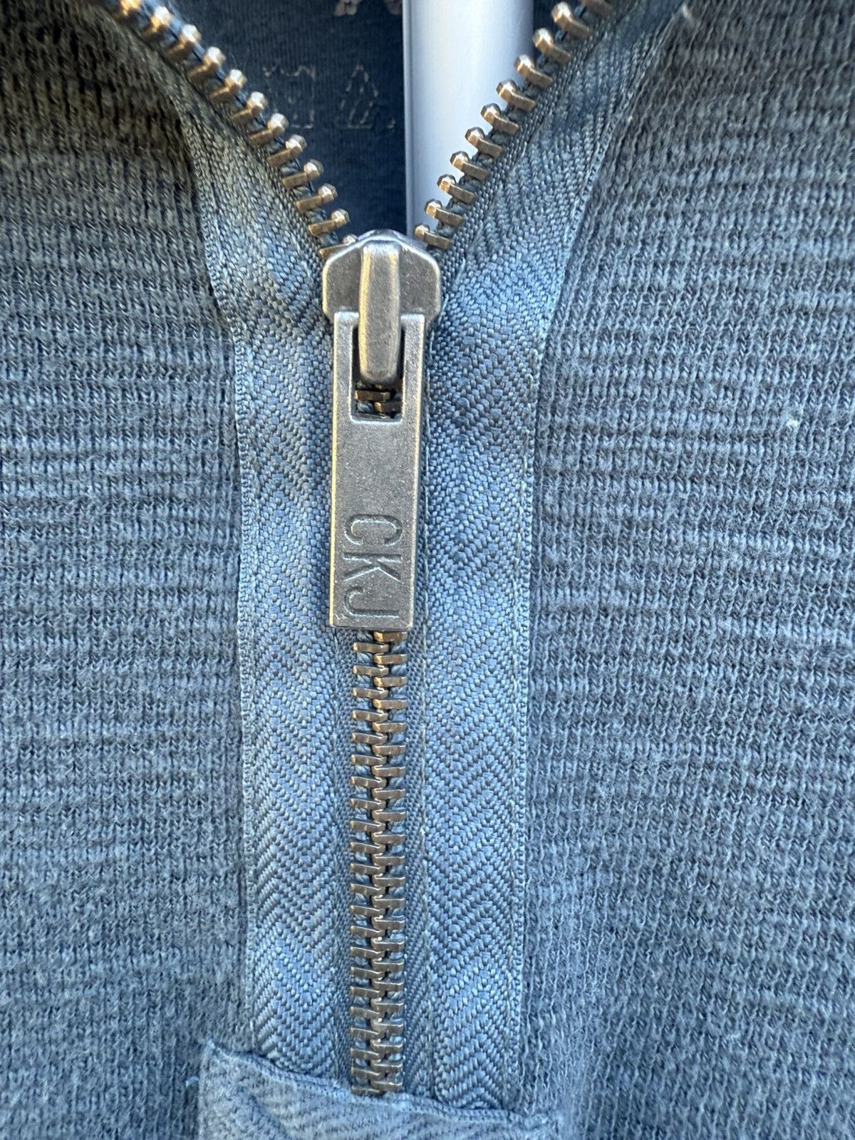 Calvin Klein Calvin Klein Sweater Shirt Top 1/4 Quarter Zip Pullover Blue Size US XL / EU 56 / 4 - 6 Thumbnail