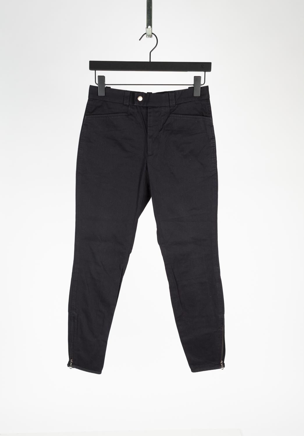 Image of Gucci Men Chino Pants With Zipped Leg Opening Size 46 H4389 in Dark Grey