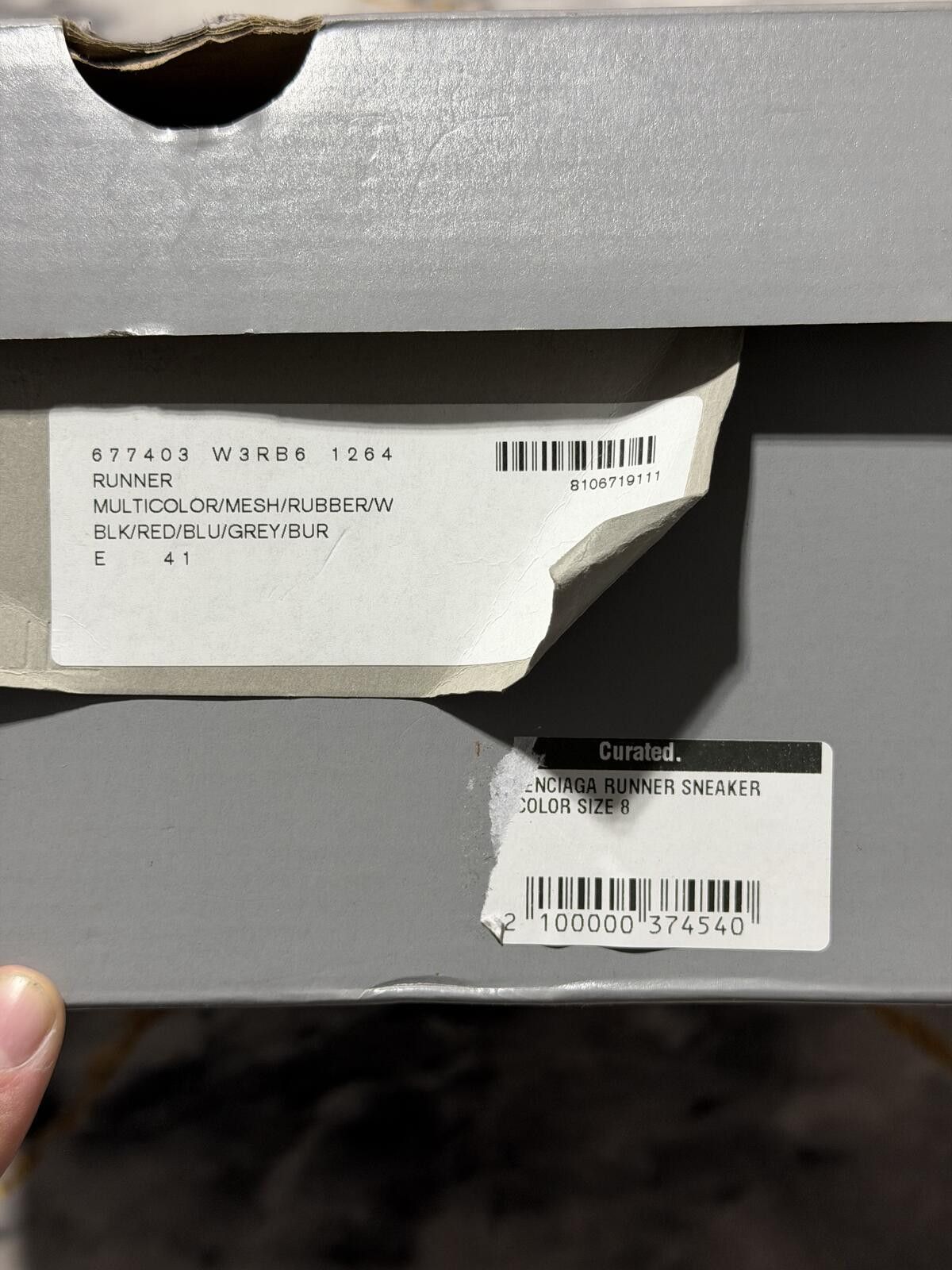Balenciaga Balenciaga Runner White Red Blue - Sz8US Size US 8 / EU 41 - 8 Thumbnail