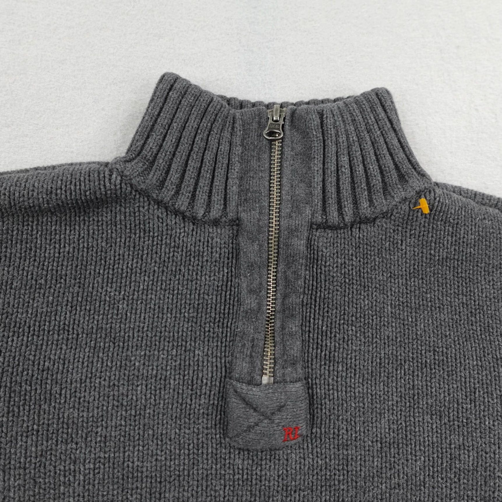 Ralph Lauren Ralph Lauren Sweater Mens Large Gray 1/2 Zip Pullover Knit Cotton Mock Neck Polo Jeans Co Größe L - Casual Wear Mens Size US L / EU 52-54 / 3 - 2 Thumbnail