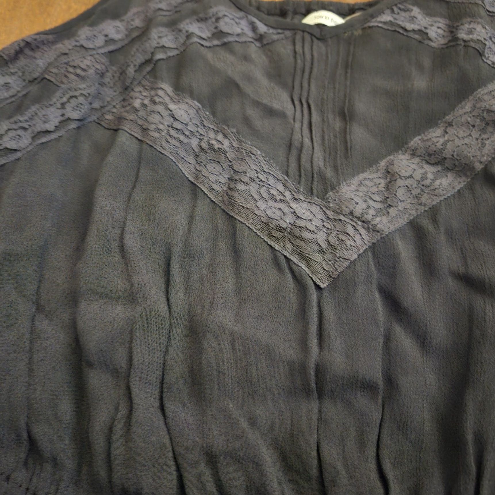 Vintage Kimchi Blue Romper Womens Large Black Lace Trim Sleeveless Elastic Waist Romper Beach Summer 2010s Womens Size 36" / US 14 / IT 50 - 5 Thumbnail