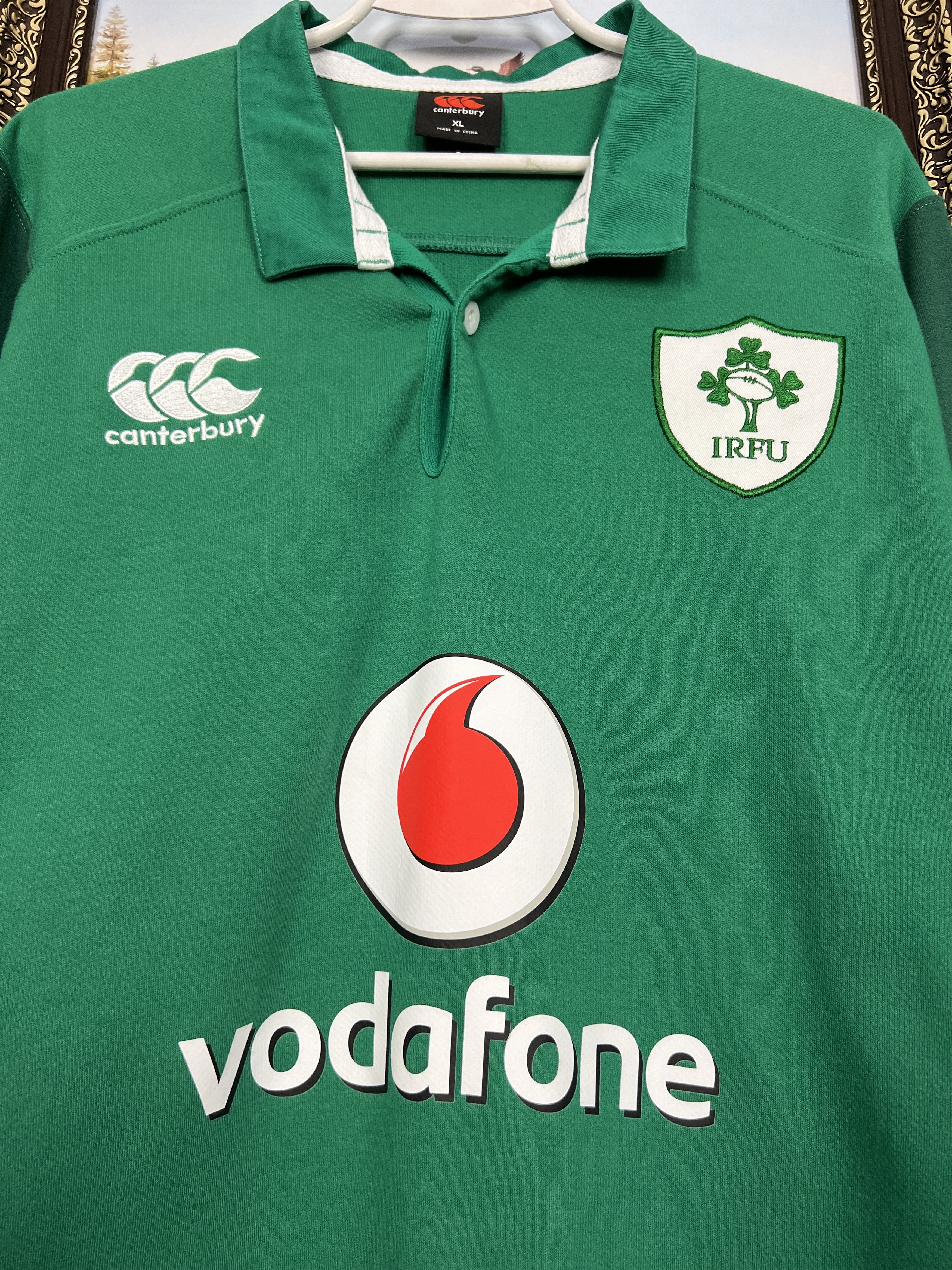 Vintage Ireland Canterbury Rugby Union Long Sleeve Jersey Green Size US XL / EU 56 / 4 - 3 Thumbnail
