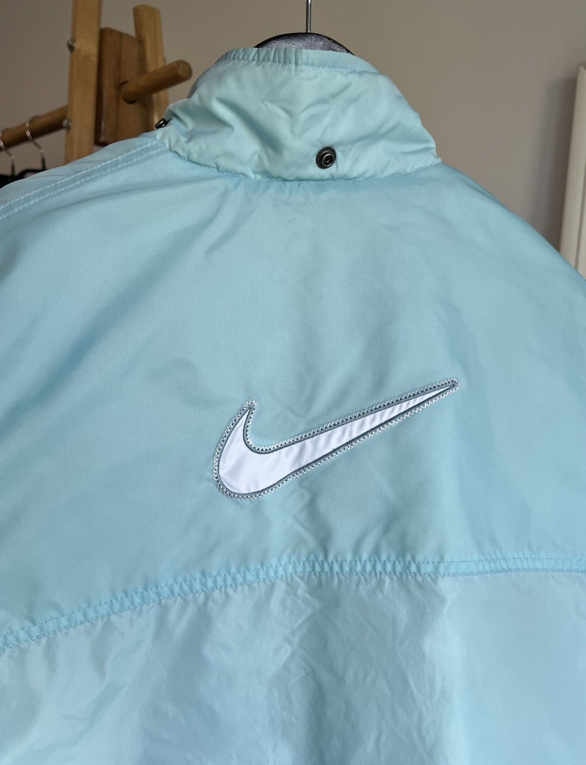 Vintage Nike blue vintage jacket turquoise big swoosh RARE Size M / US 6-8 / IT 42-44 - 6 Thumbnail