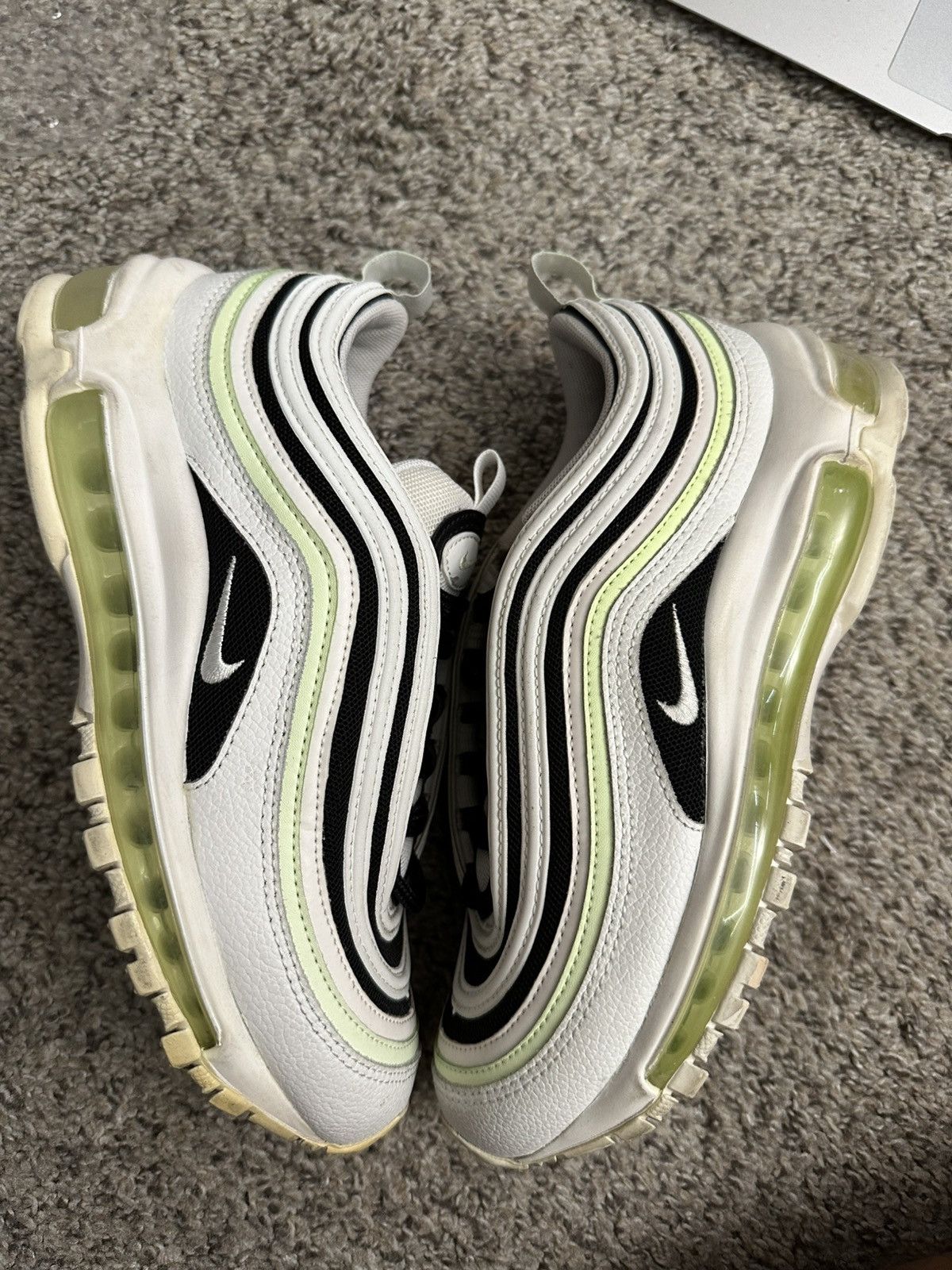 Nike Nike airmax 97 volt green black white neon / size 4.5 men Size US 5 / EU 37 - 2 Thumbnail