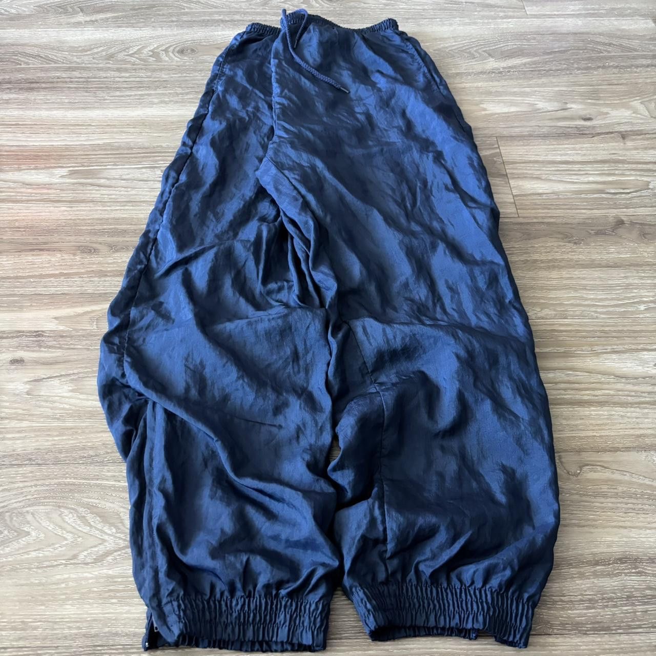 Japanese Brand Crazy Vintage 90s Baggy Navy Blue Streetwear Essential Track Pants! Size L Size US 36 / EU 52 - 3 Thumbnail
