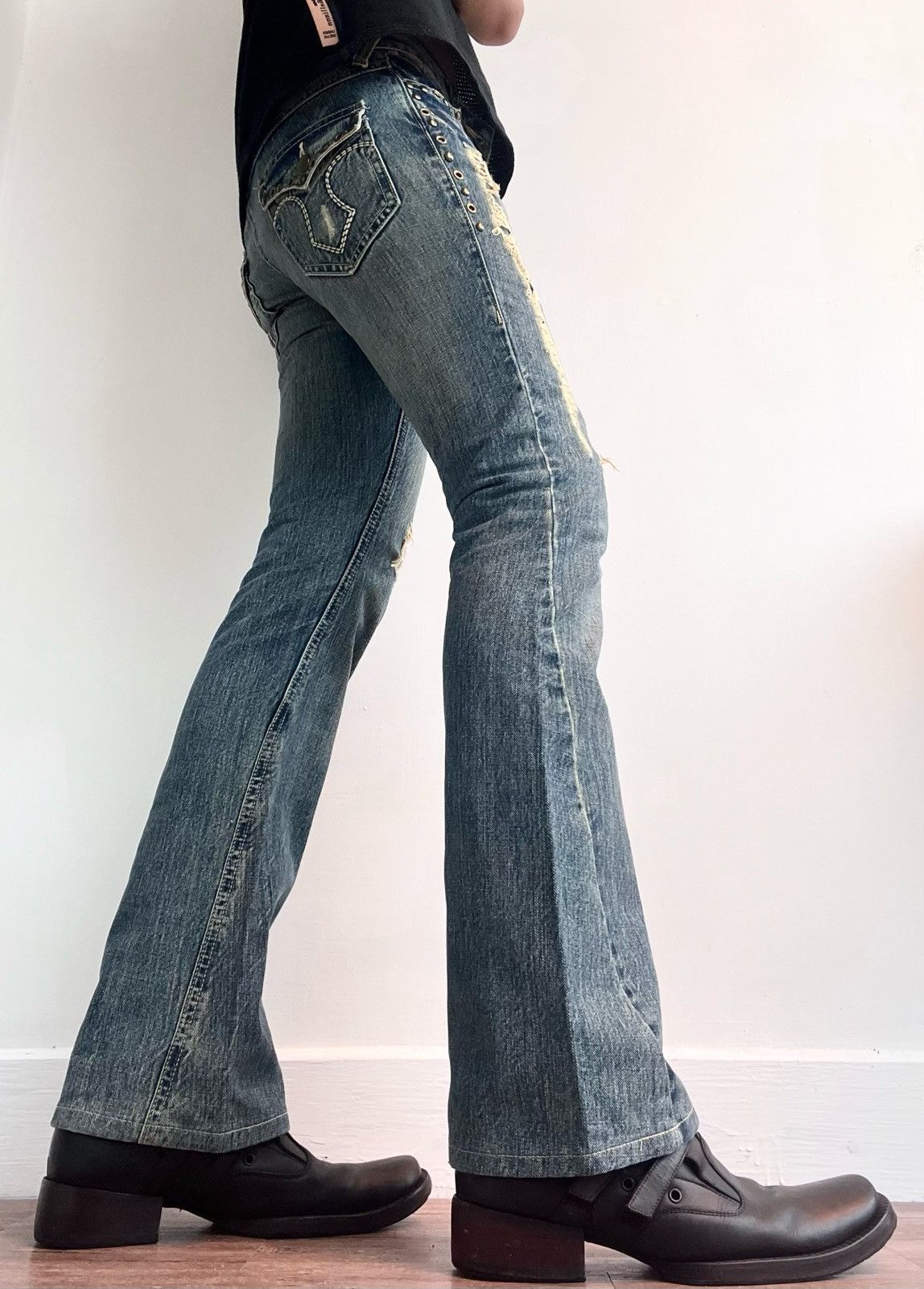 Tornado Mart 2000s Tornado Mart Zipped Jeans Size 25" / US 0 / IT 36 - 2 Thumbnail