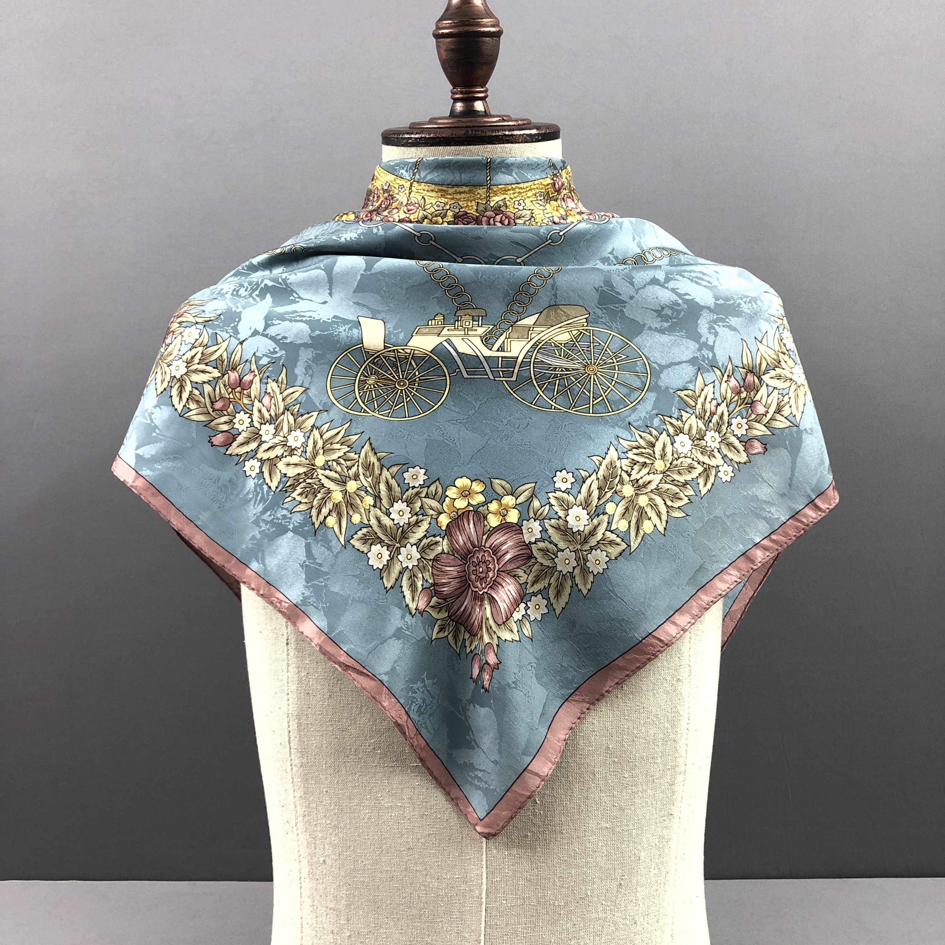 Japanese Brand Vintage EFF SILK Scarf Twill Stole Wraps Scarves - GF60066 Size ONE SIZE - 2 Thumbnail