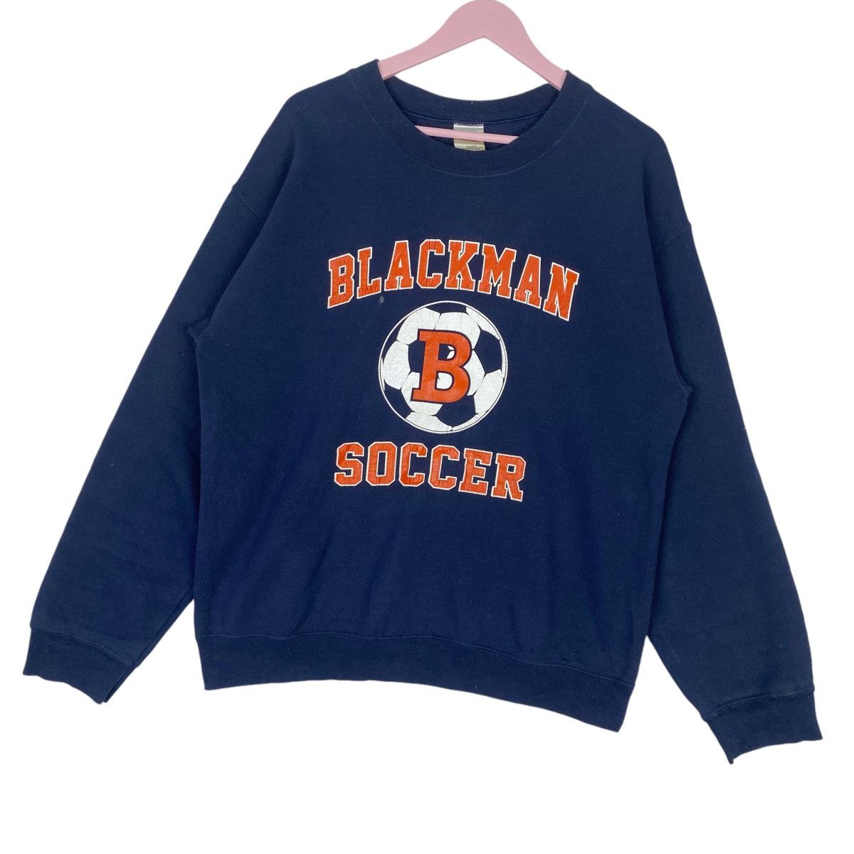 Gildan Blackman Soccer Big Logo Sweatshirt Crewneck Pullover Jump Size US M / EU 48-50 / 2 - 3 Thumbnail