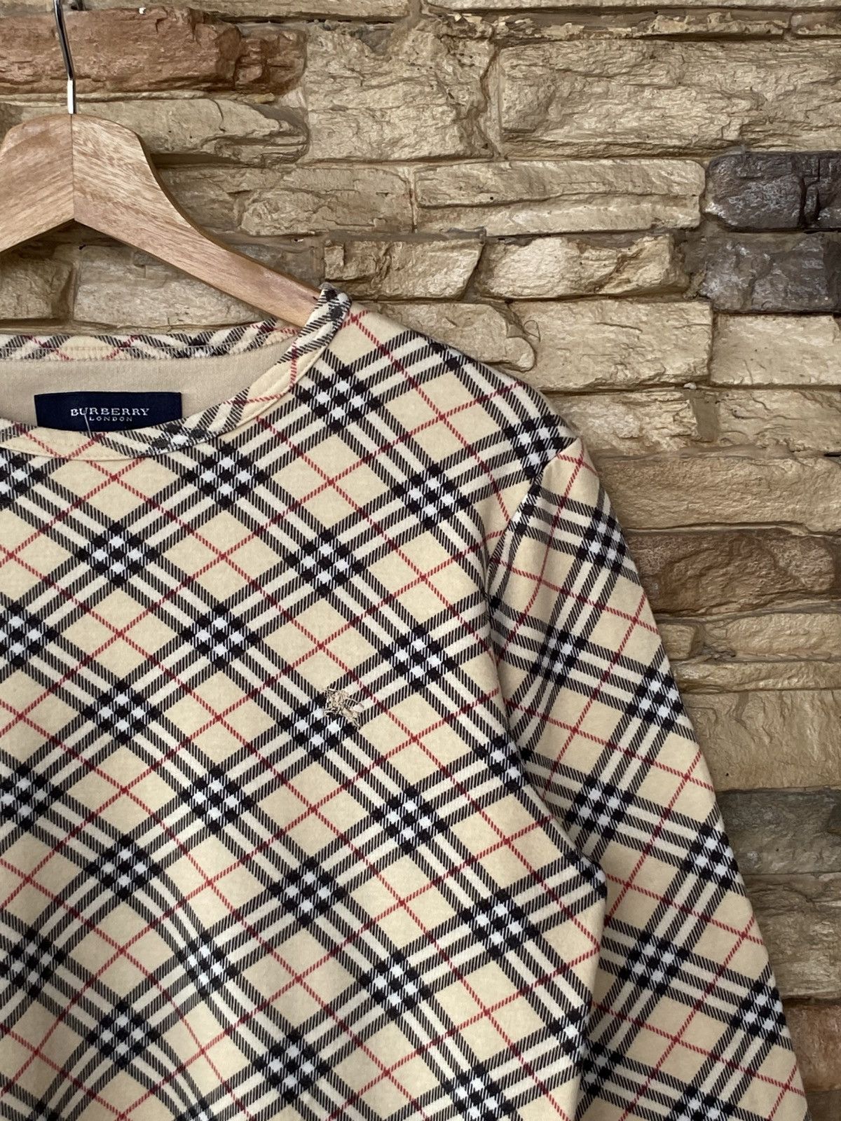 Burberry Vintage Burberry London Checkered Nova Check Classic Monogram Long Sleeve Tees Size US S / EU 44-46 / 1 - 2 Thumbnail