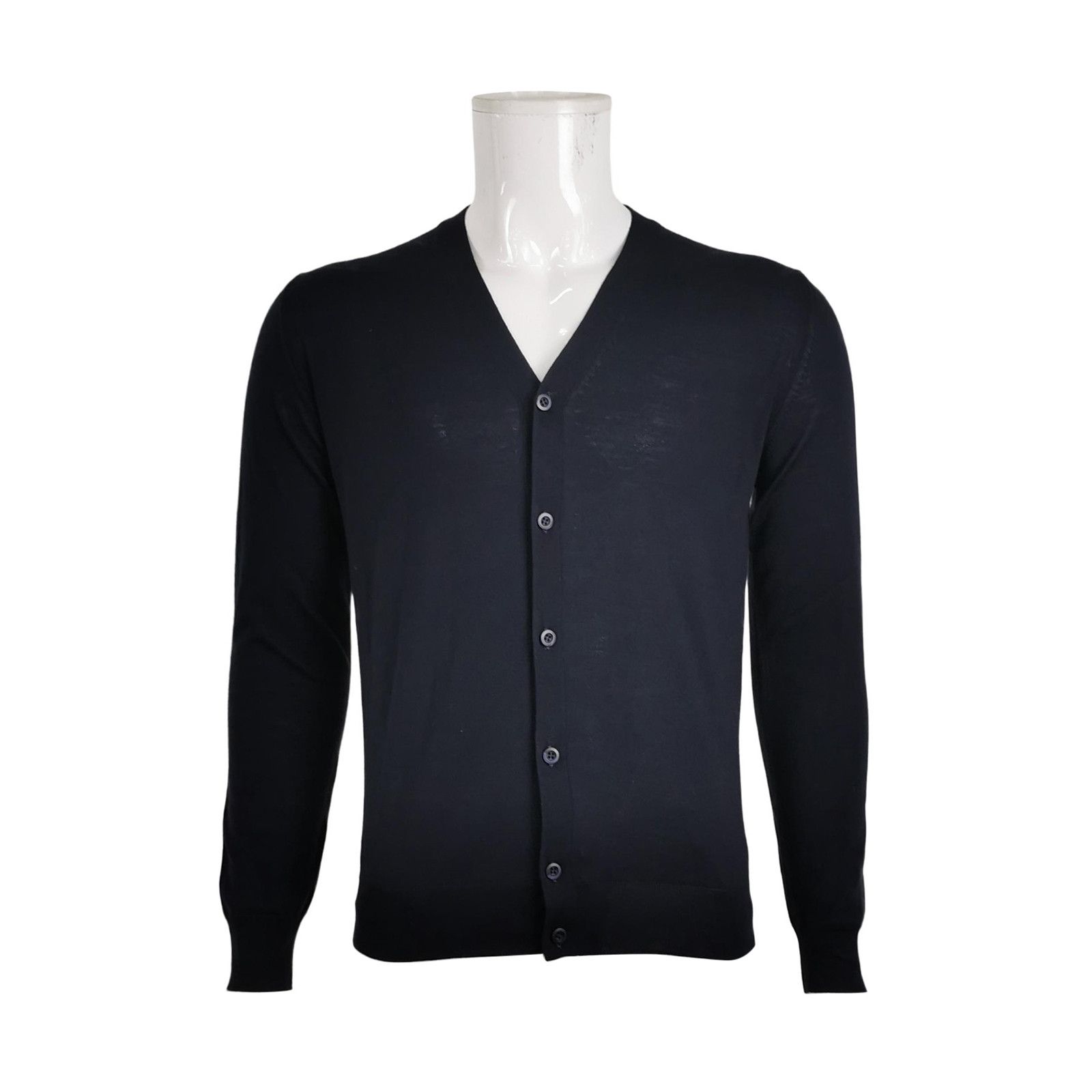 Prada Prada Black V-Neck Buttoned Cardigan M Size US M / EU 48-50 / 2 - 1 Thumbnail