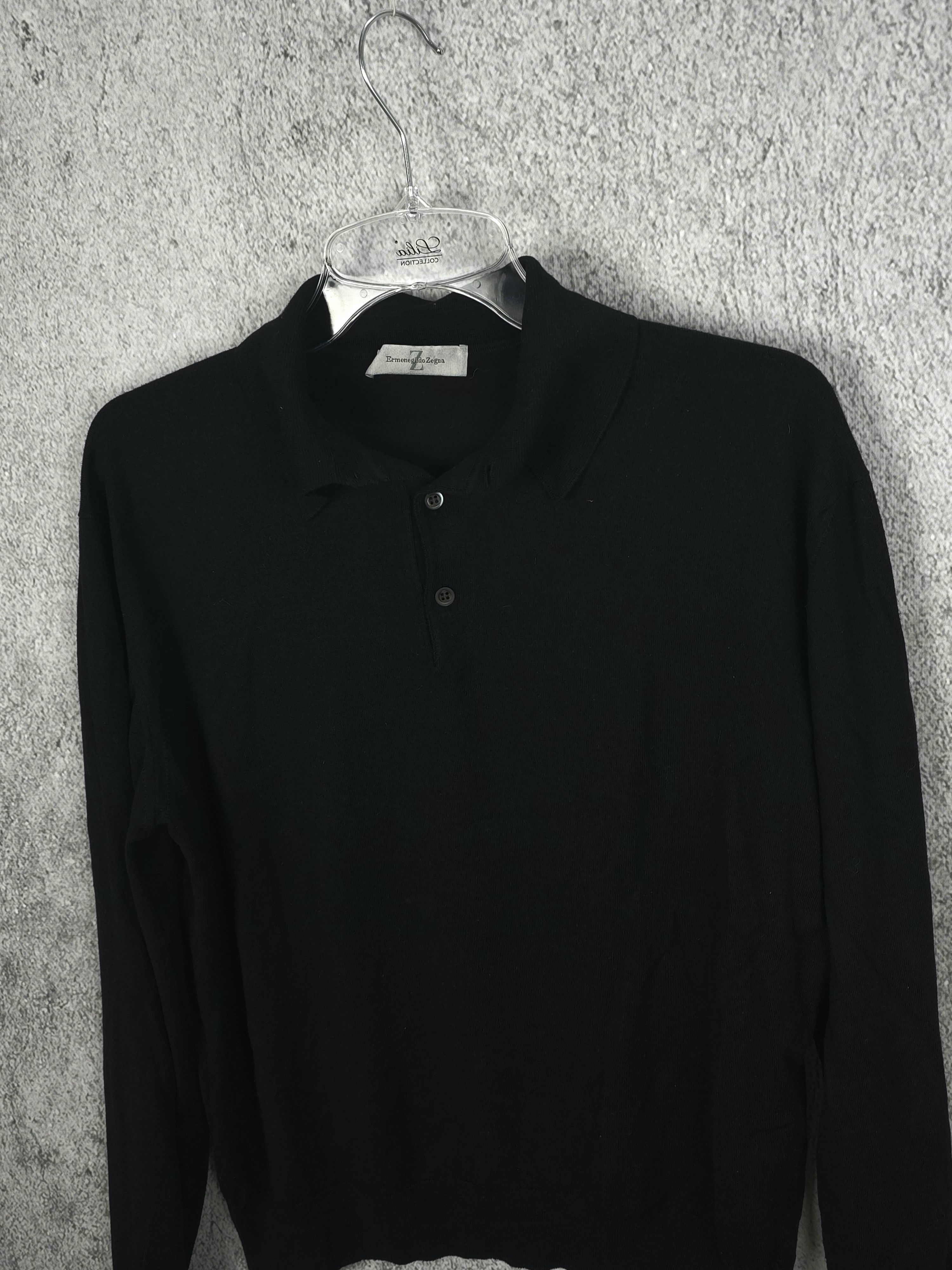 Ermenegildo Zegna Ermenegildo Zegna Vintage Sweater collar shirt silk cashmere Size US L / EU 52-54 / 3 - 5 Thumbnail