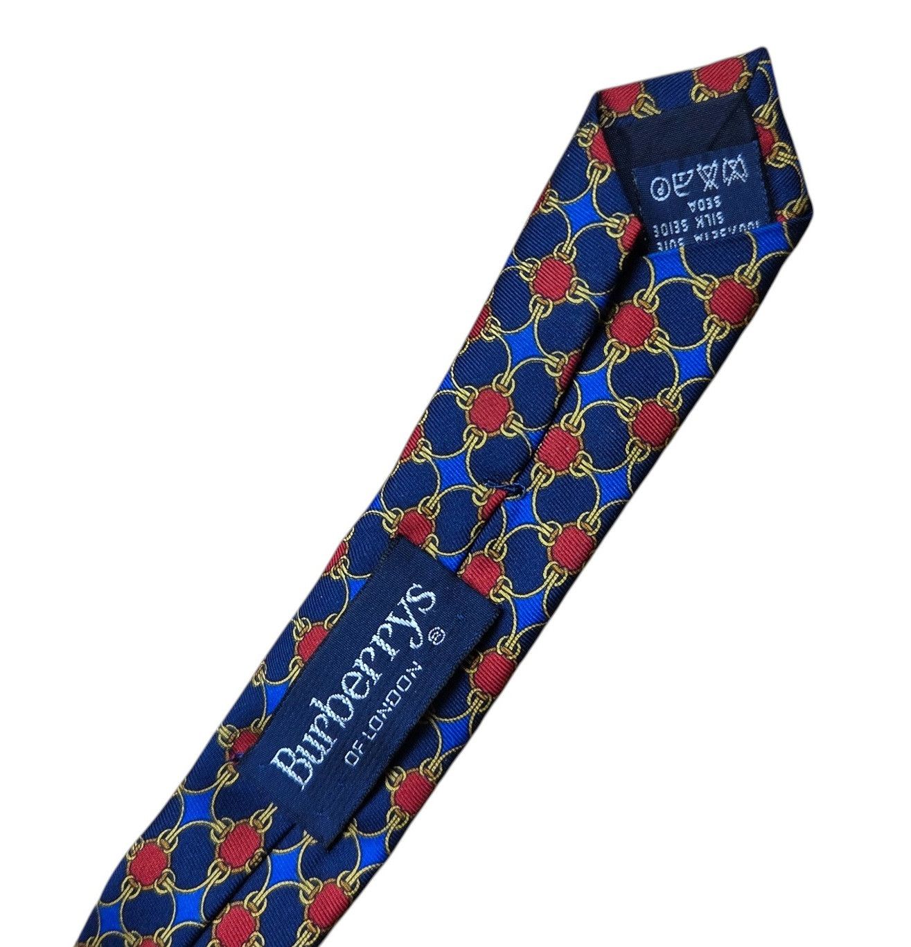 Burberry Burrberys of London Tie Made In Italy Silk Retro Vintage Size ONE SIZE - 4 Thumbnail