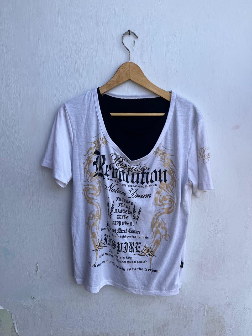 Japanese Brand Gothic Revolution Double Layers Poem Tee Punk Size US S / EU 44-46 / 1 - 10 Thumbnail