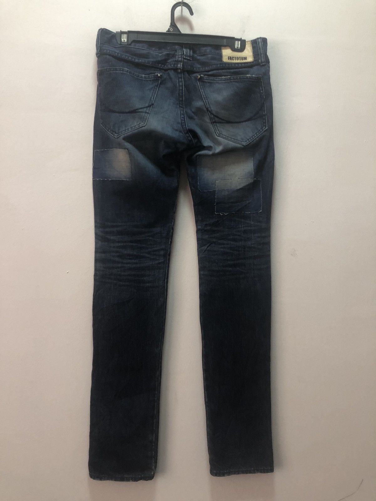 FACTOTUM FACTOTUM Denim Pants Patch Distressed Style Japan Made Size US 29 - 6 Thumbnail