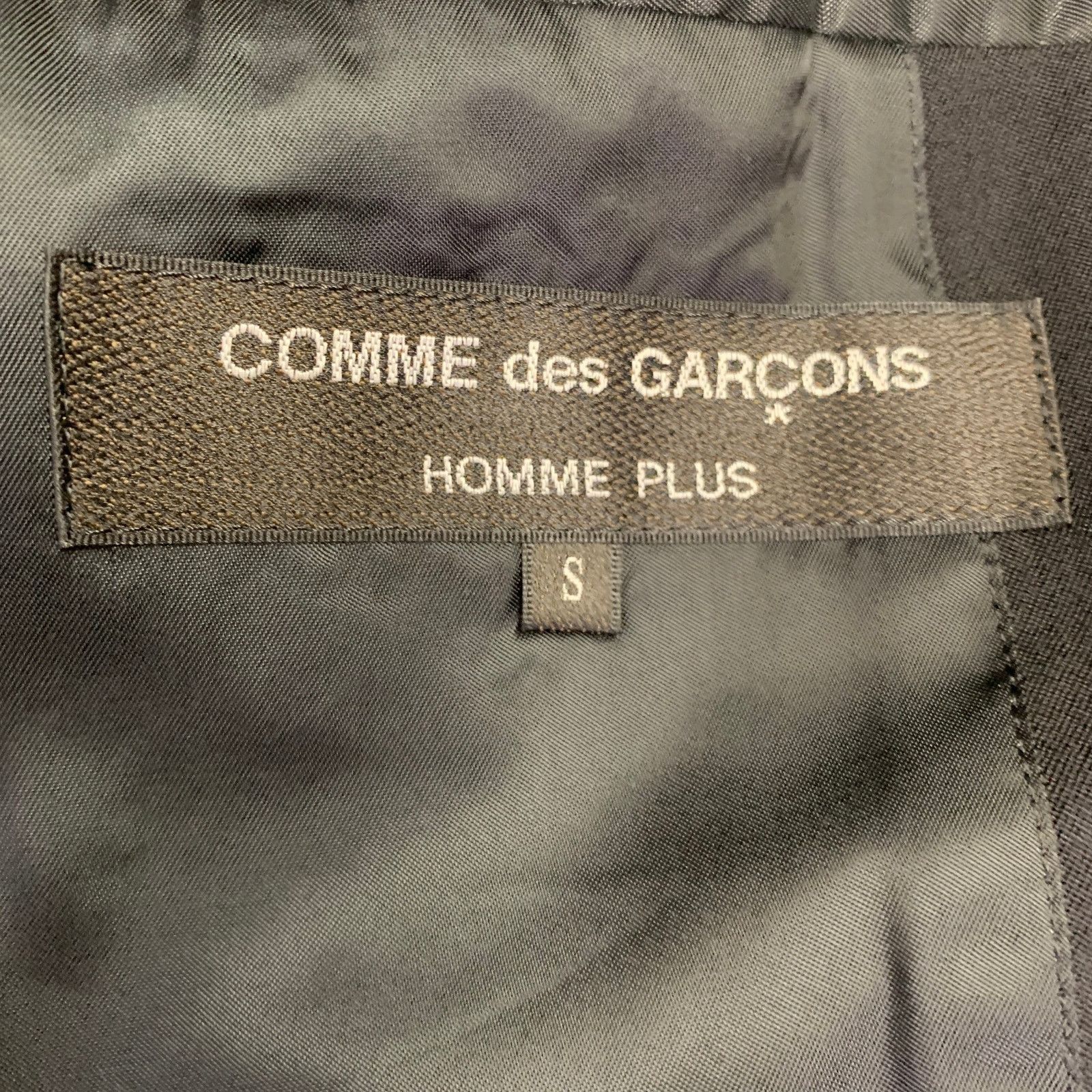 Comme des Garcons Homme Plus PLUS 2022 Size S Black Wool Notch Lapel Jacket Size US S / EU 44-46 / 1 - 7 Thumbnail