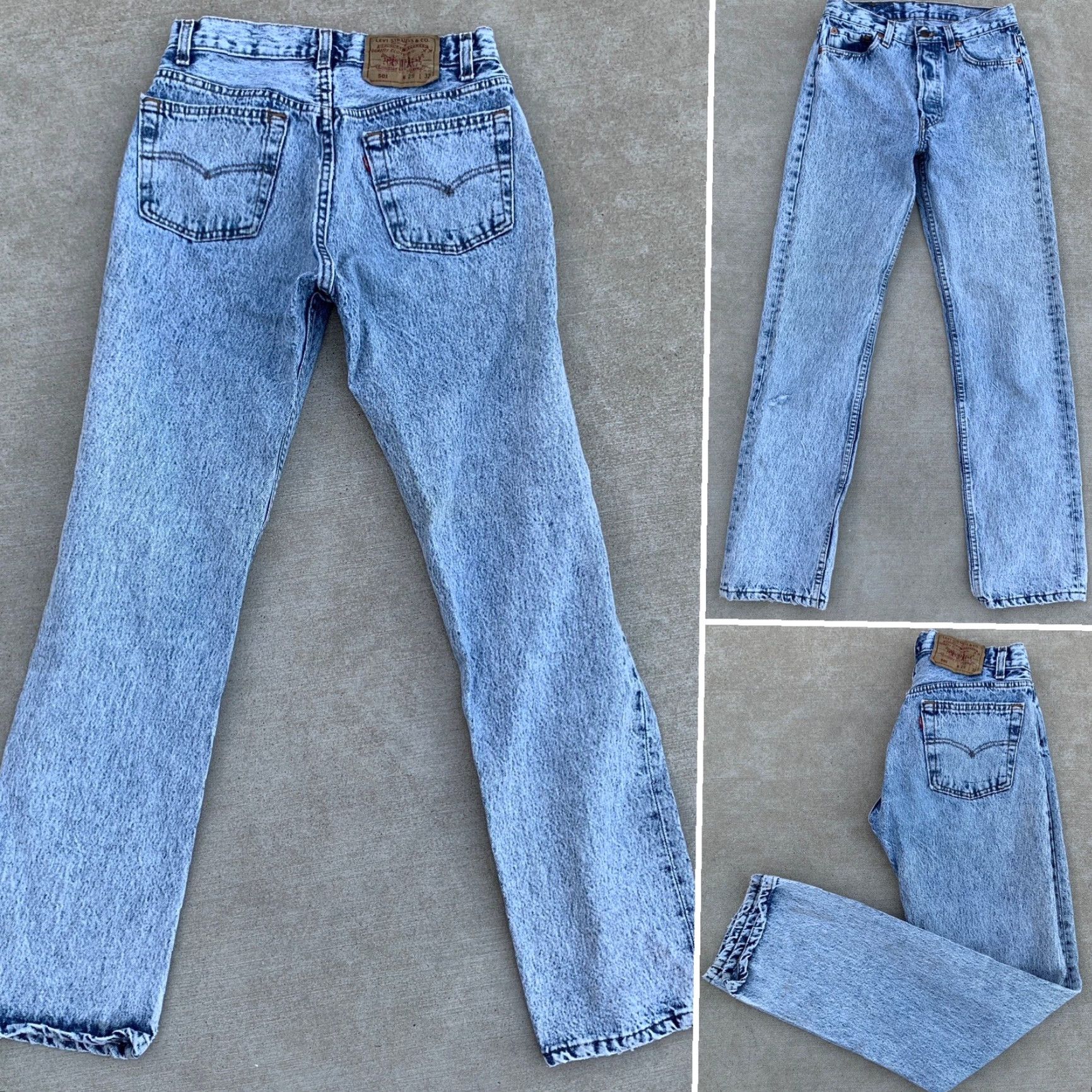 Levi's VINTAGE Levi’s 501 Jeans Button Fly Jeans Men Regular 29W 32L Blue Denim Cotton See Pics 501 Vintage Levi’s 90s? Size US 29 - 4 Thumbnail