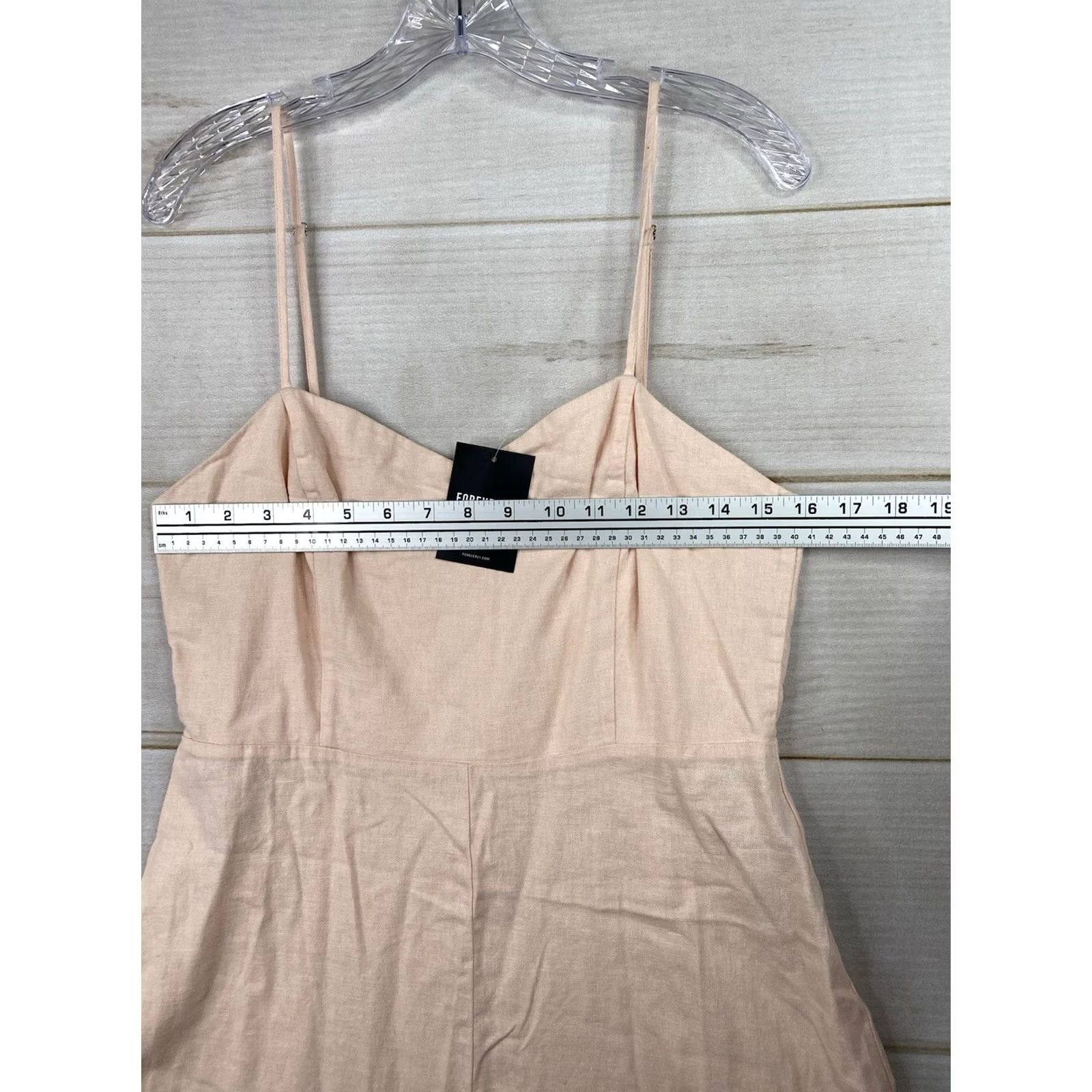 Forever 21 Forever 21 Womens Romper One-Piece Jumpsuit Sleeveless L Pink Linen NWT Bohemian Casual Summer Size 36" / US 14 / IT 50 - 3 Thumbnail