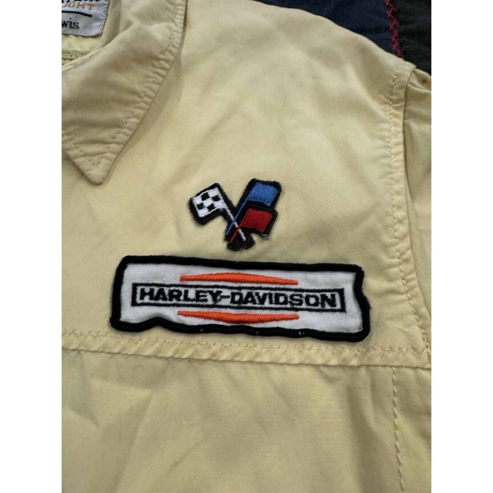 Harley Davidson Vintage 70s Pastel Yellow Harley Davidson Lightweight Zip LT Size US L / EU 52-54 / 3 - 5 Thumbnail
