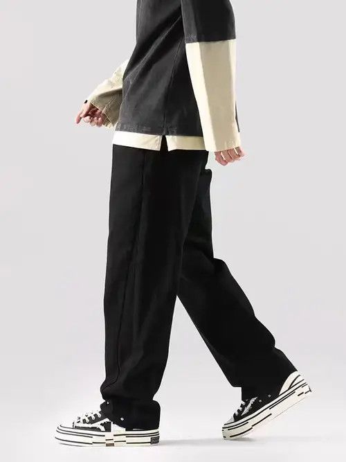 Japanese Brand Vintage Street Loose Casual Black Jeans Size US 32 / EU 48 - 4 Thumbnail