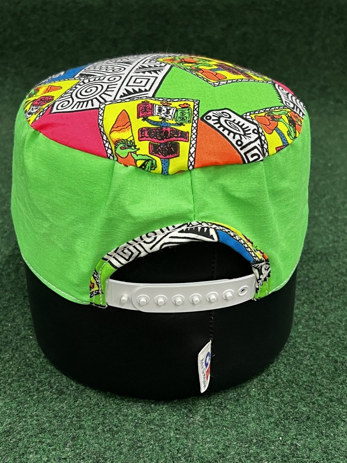 Vintage Vintage 90s Fatco Patrol Neon Snapback Hat Size ONE SIZE - 4 Thumbnail