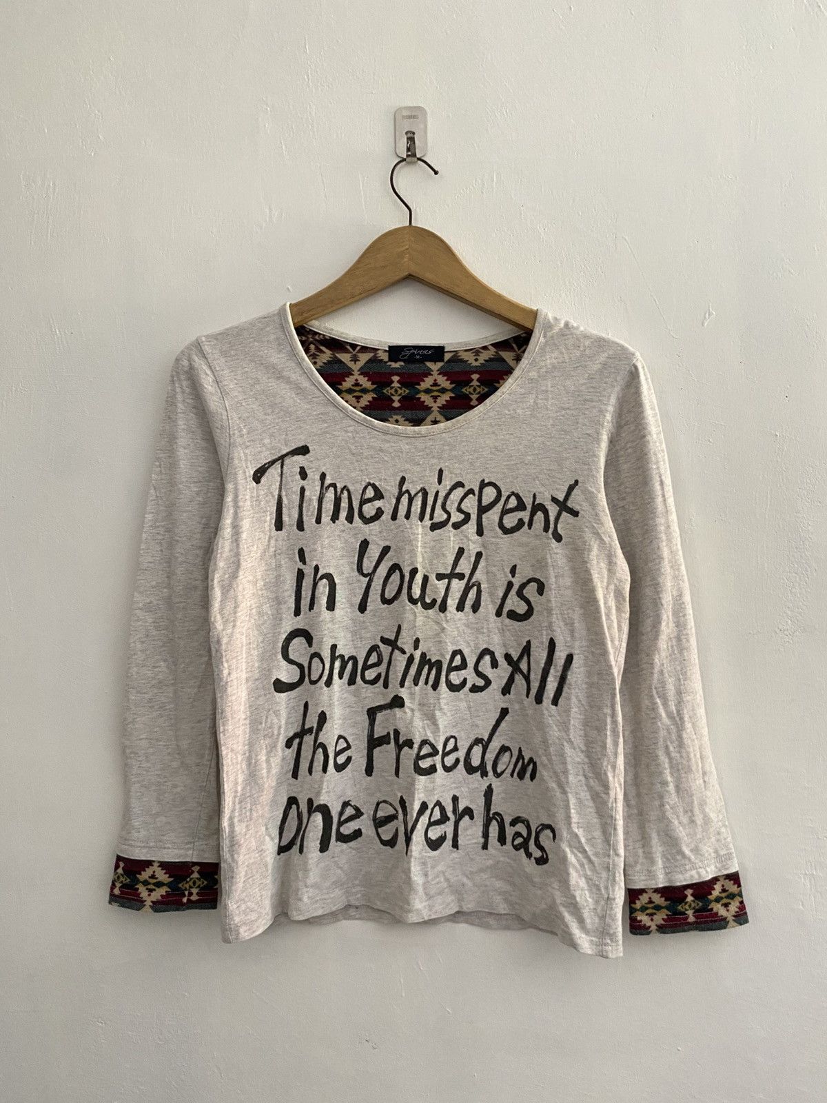 If Six Was Nine × Japanese Brand × Le Grande Bleu (L.G.B.) Vintage spinns poem longsleeve tshirt Size US M / EU 48-50 / 2 - 1 Thumbnail