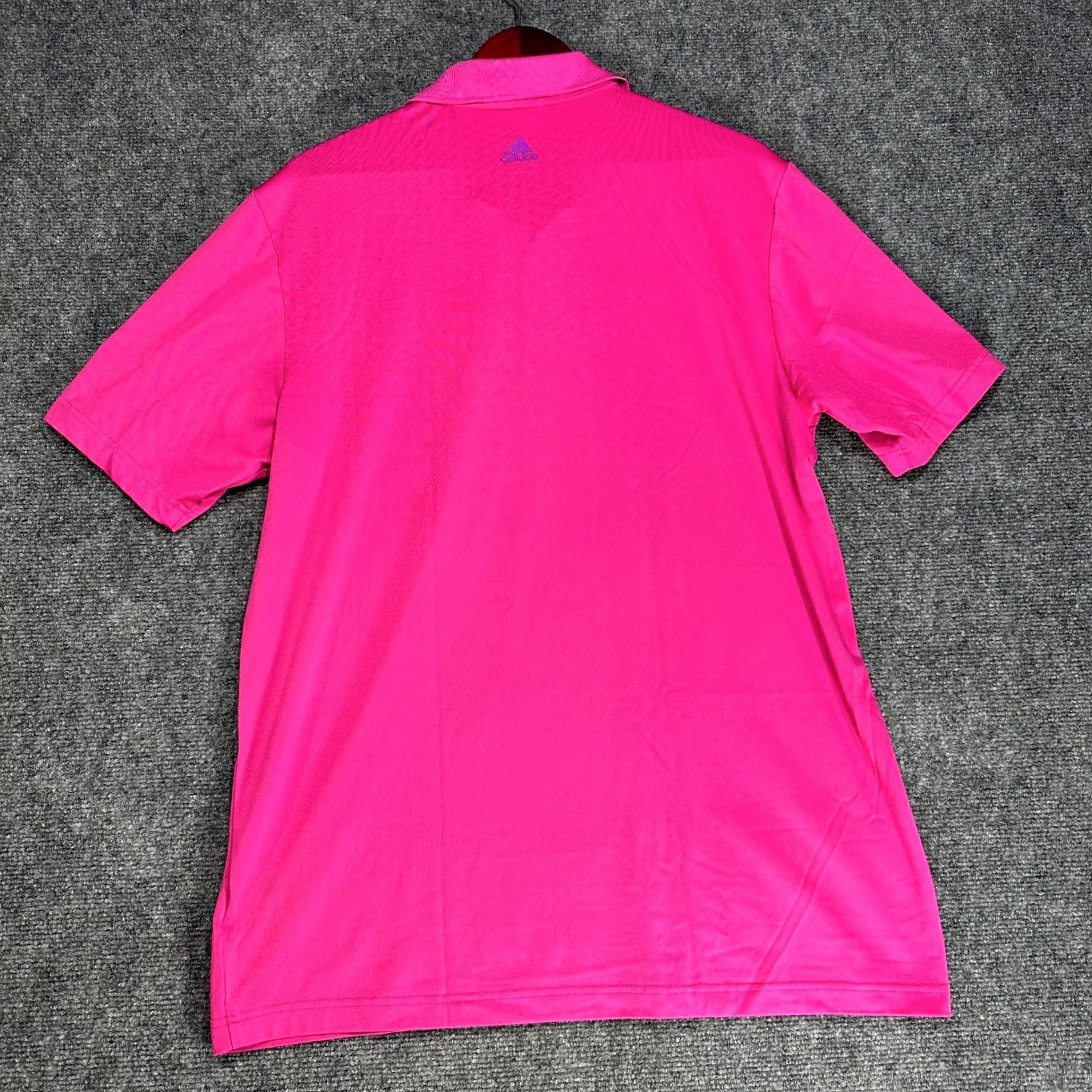 Adidas Adidas Polo Shirt Mens Large Pink Stretch Short Sleeve Golf Logo Size US L / EU 52-54 / 3 - 6 Thumbnail