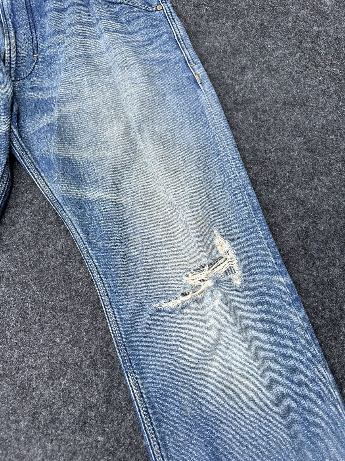 Diesel Diesel Krooley Regular Slim Distressed Denim 32x32 D36 Size US 32 / EU 48 - 8 Thumbnail