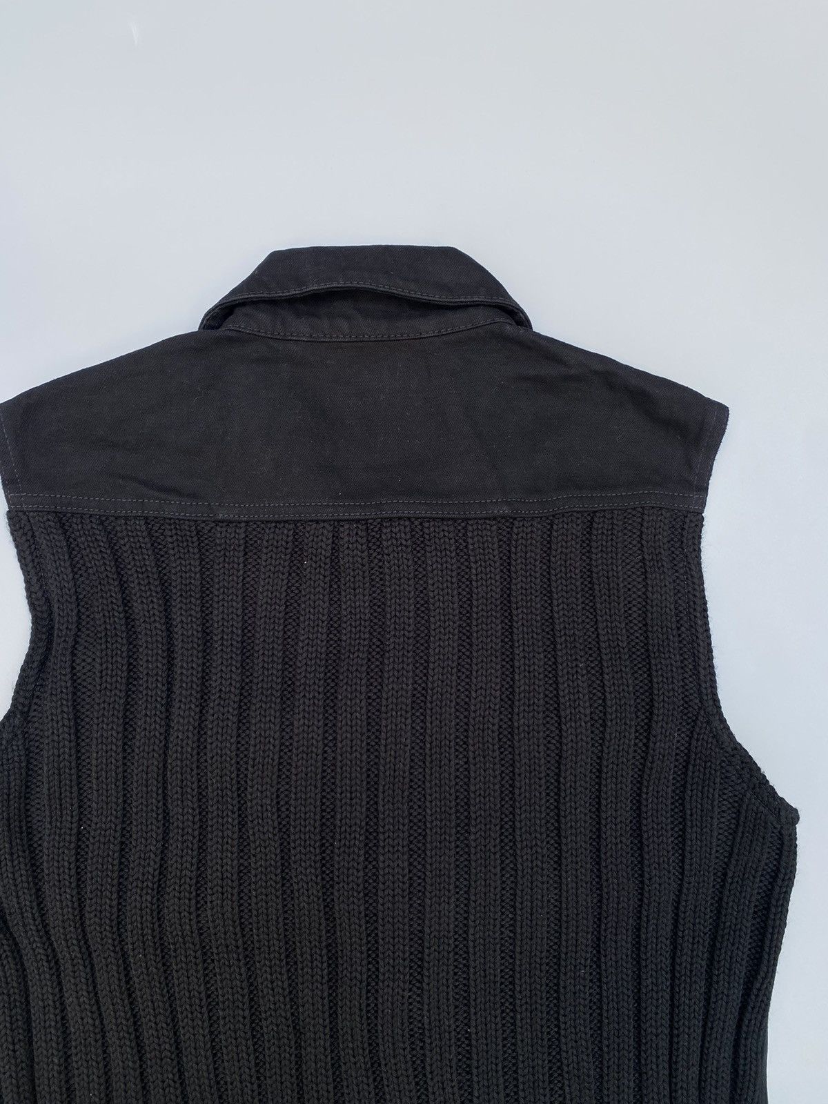 Alexander McQueen 2000s Alexander Mcqueen- Cargo Denim Knit Vest Size US M / EU 48-50 / 2 - 12 Thumbnail