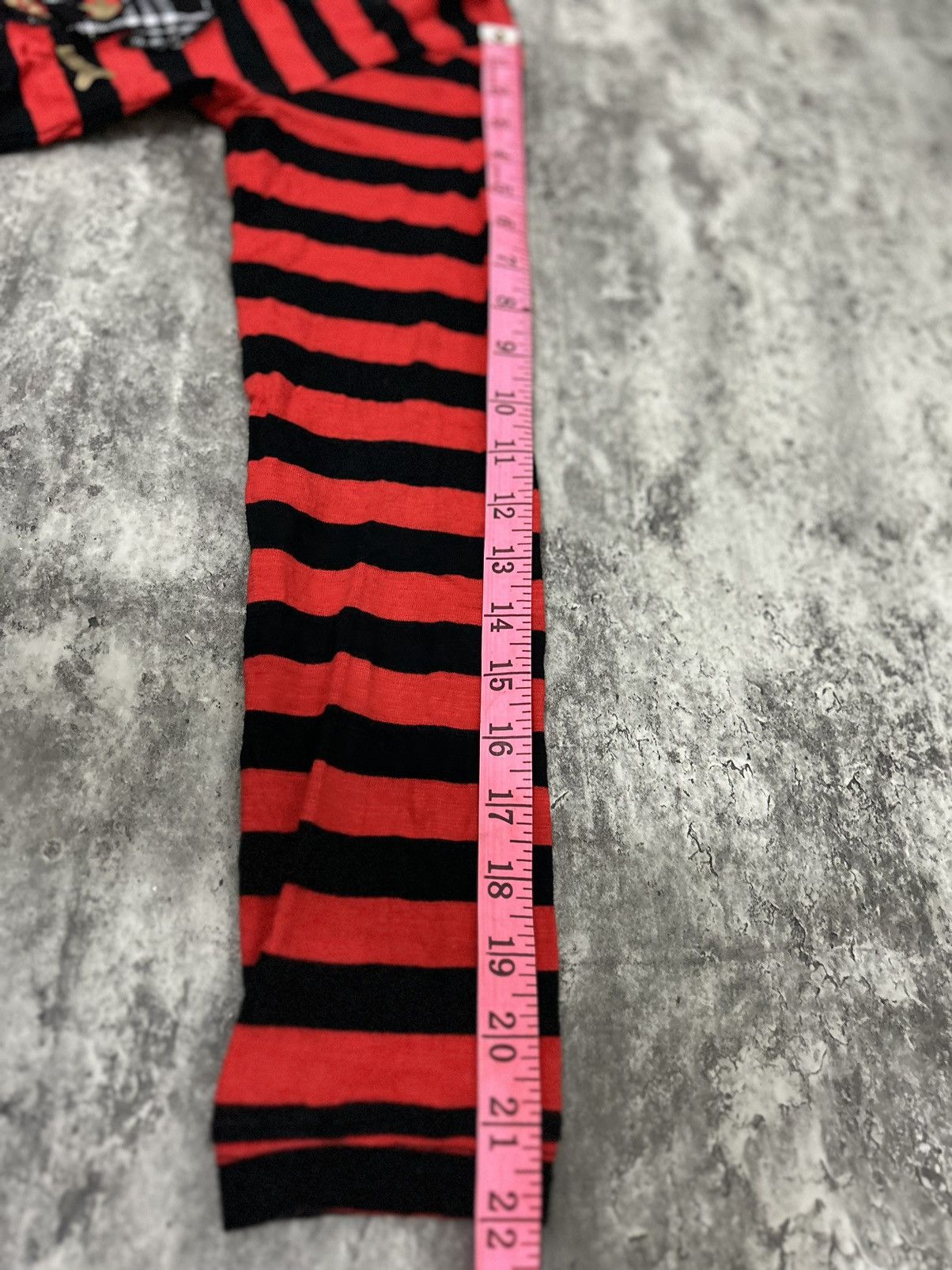 14th Addiction × Hysteric Glamour × If Six Was Nine Sucure Pomme Skull Red Stripe Black Long Shirt Size US XS / EU 42 / 0 - 13 Thumbnail