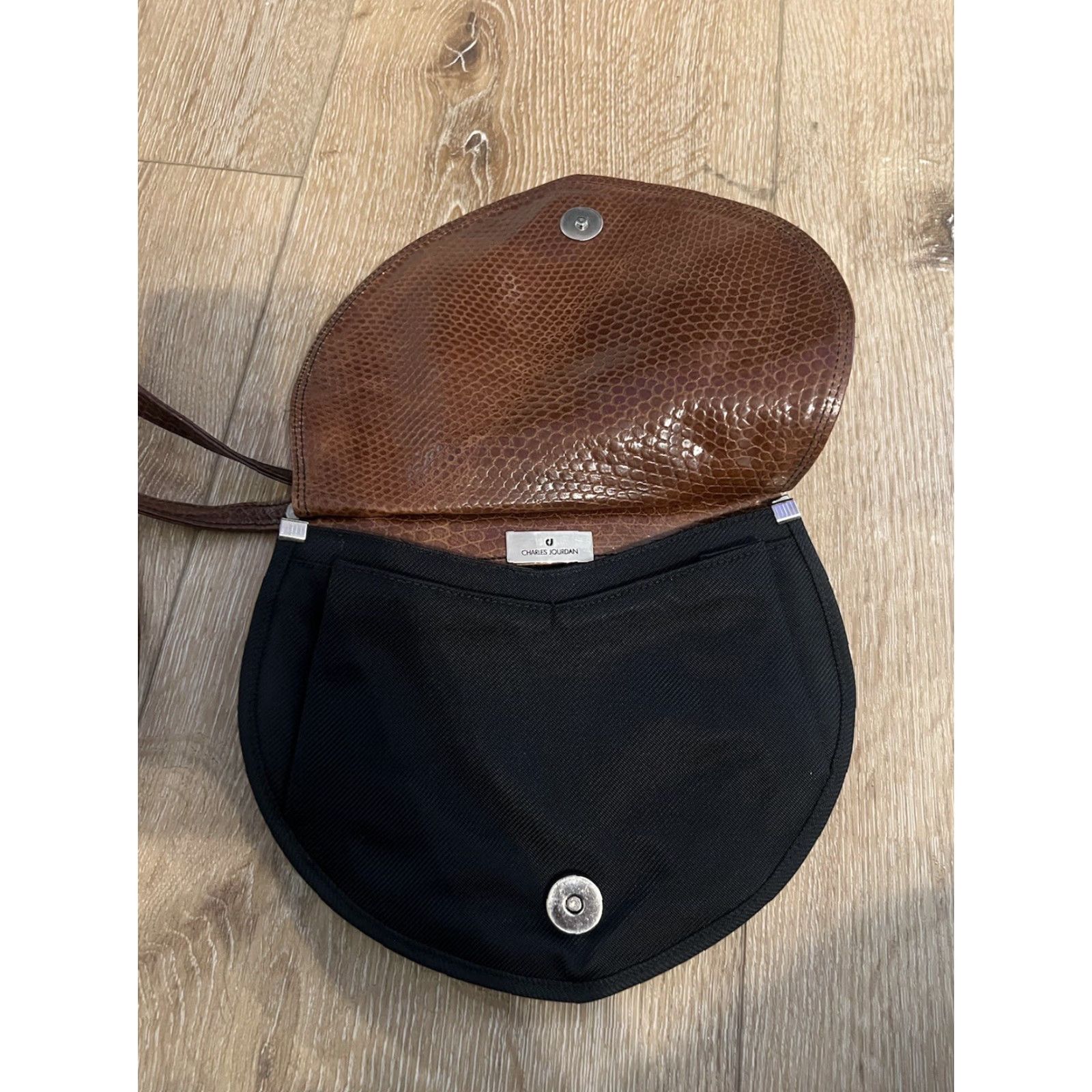 Charles Jourdan Charles Jourdan Satchel Purse Crossbody Leather Black Small Womens Over the Shoulder Bag Size ONE SIZE - 3 Thumbnail