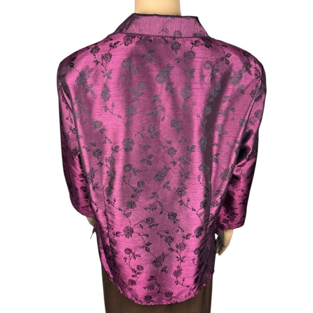 Other Vintage Design Assets Purple Taffeta Blouse Jacket Size L Size L / US 10 / IT 46 - 5 Thumbnail