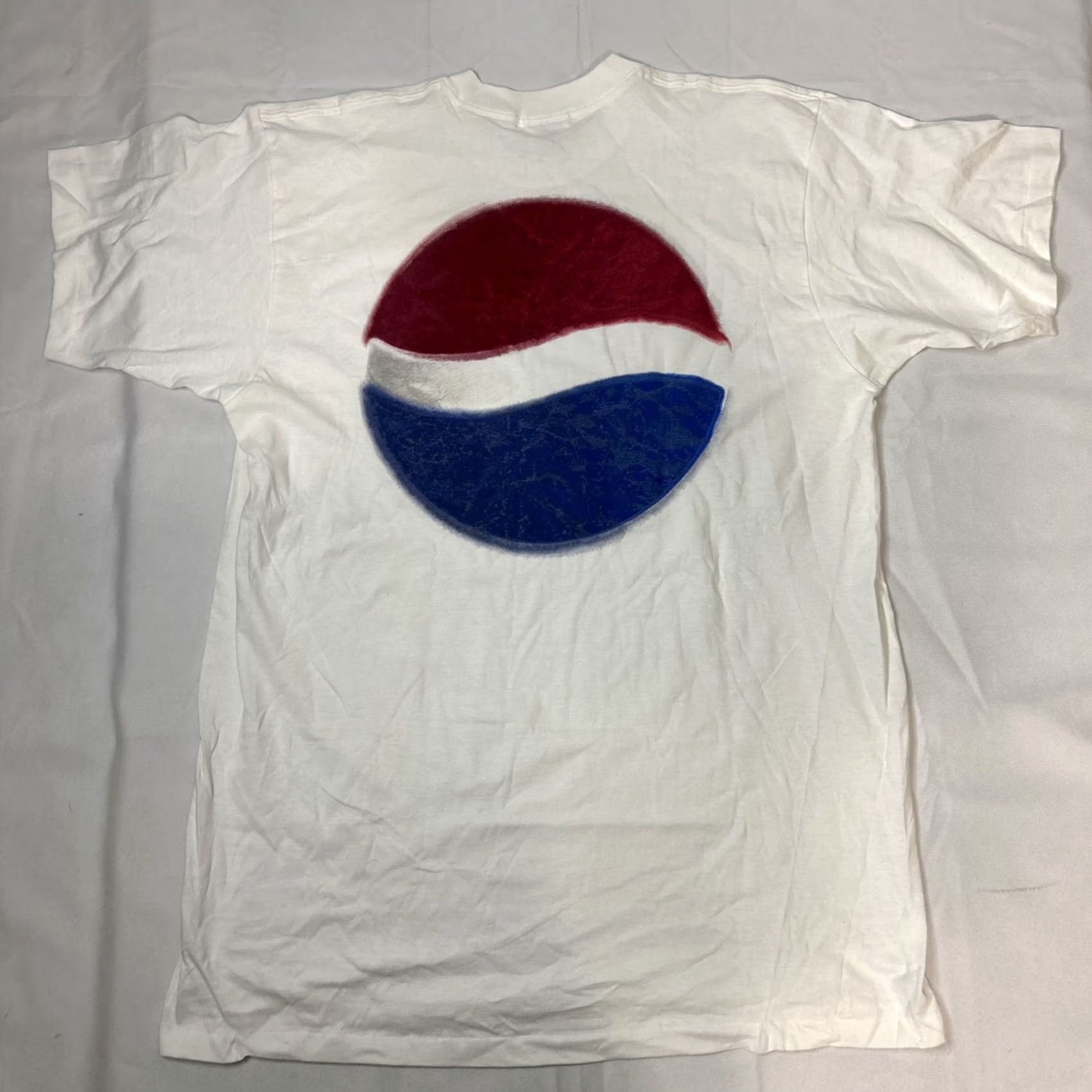 Doublet VINTAGE Pepsi T Shirt Mens XL White Promo Double Sided Single Stitch 90s Mens T-Shirt 1990s 90s Logo Cotton Jersey Short Sleeve Crew Neck All Seasons Size US XL / EU 56 / 4 - 4 Thumbnail