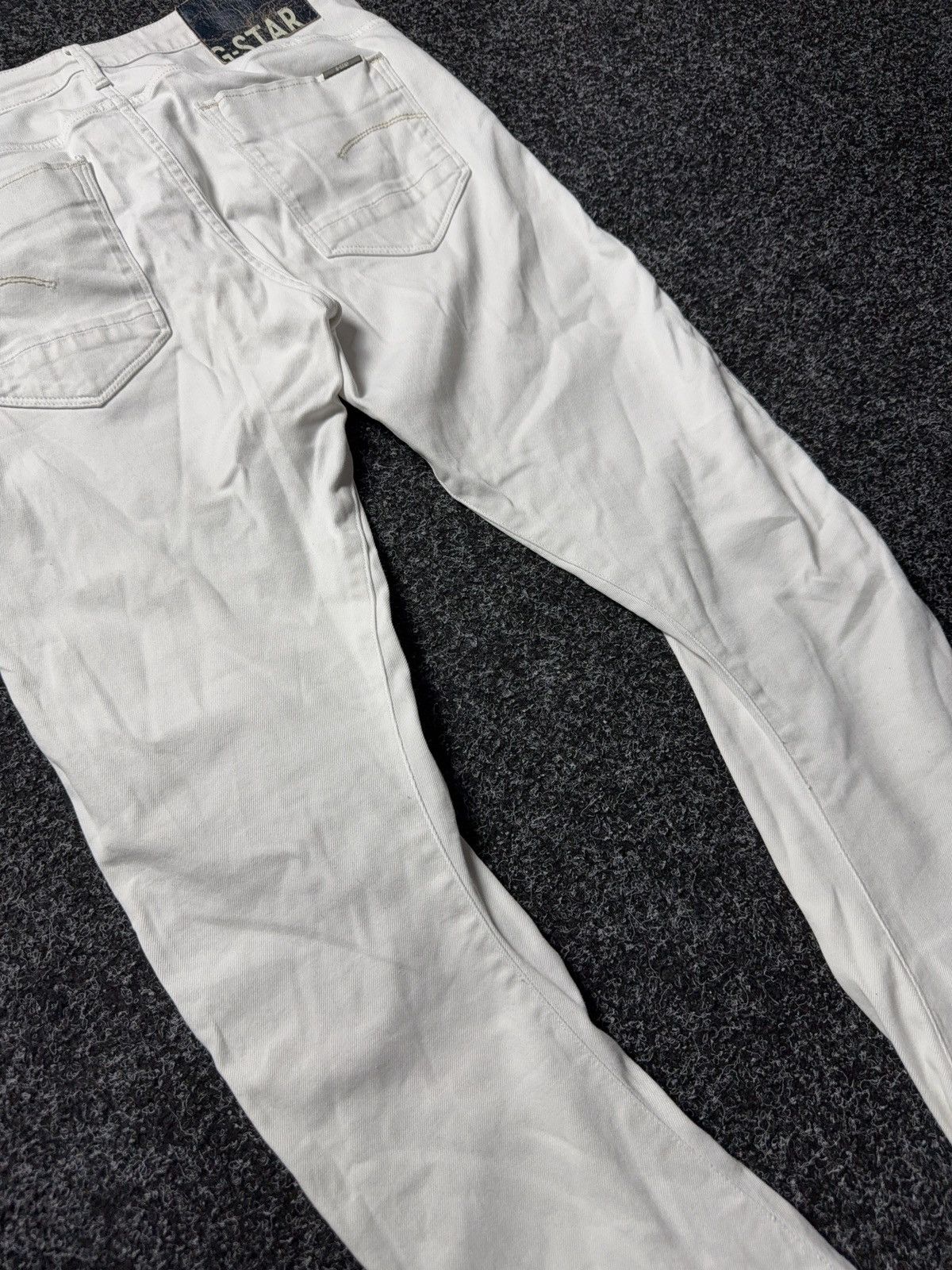 G-Star Avant Garde 00s G-Star RAW White Denim Jeans Slim Tapered Size 30" / US 8 / IT 44 - 15 Thumbnail
