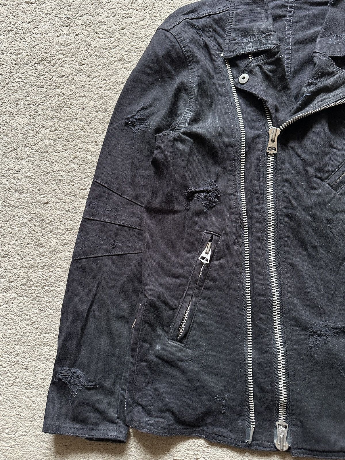 GOSTAR DE FUGA 2000s FUGA Black Distressed Waxed Jacket Size US S / EU 44-46 / 1 - 4 Thumbnail