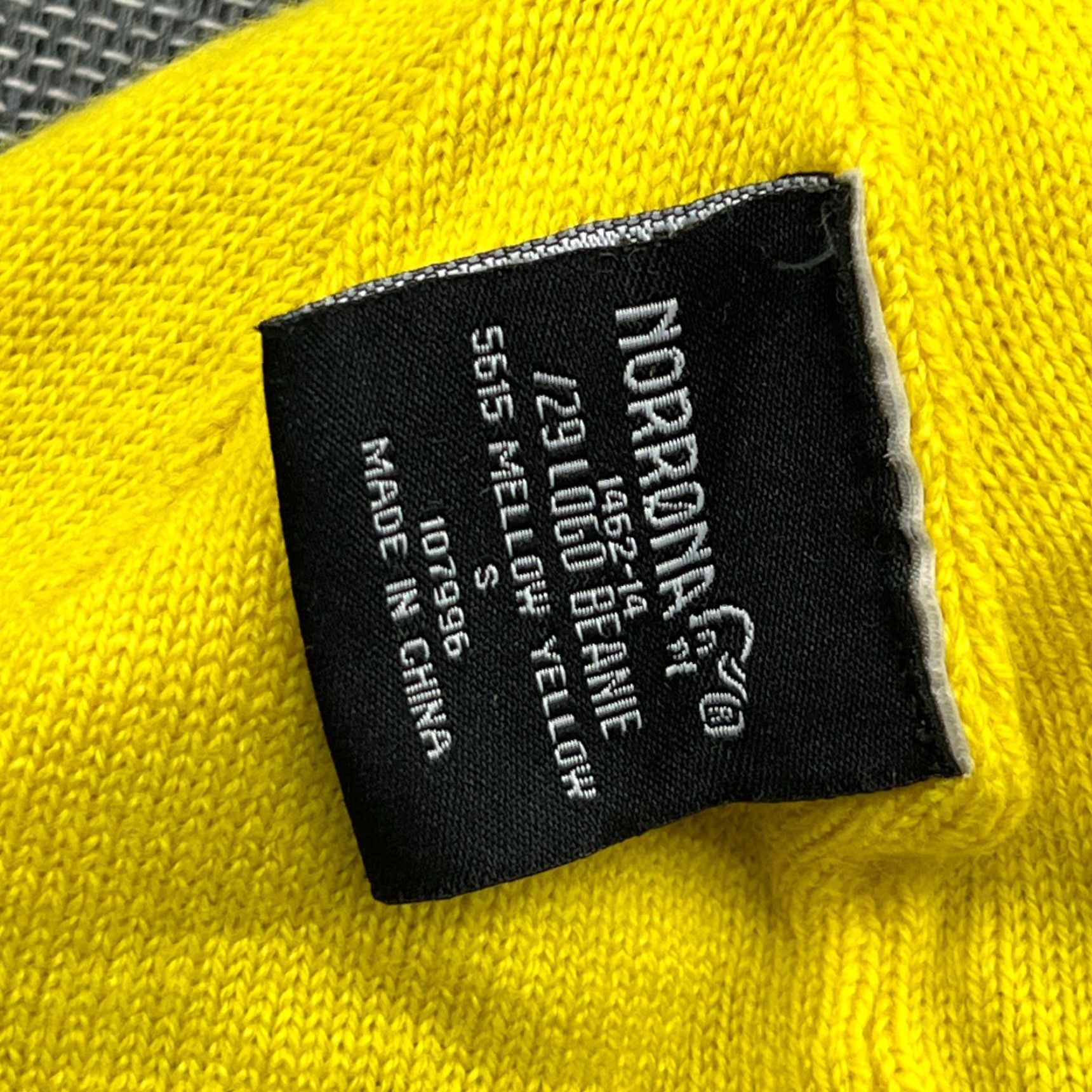 Logo 7 Norrona /29 Logo Beanie Hat S 100% Merino Wool Yellow Spellout Unisex Adults Thermal Knit Wool Mellow Yellow Beanie Mens Womens Girls Boys Size ONE SIZE - 5 Thumbnail
