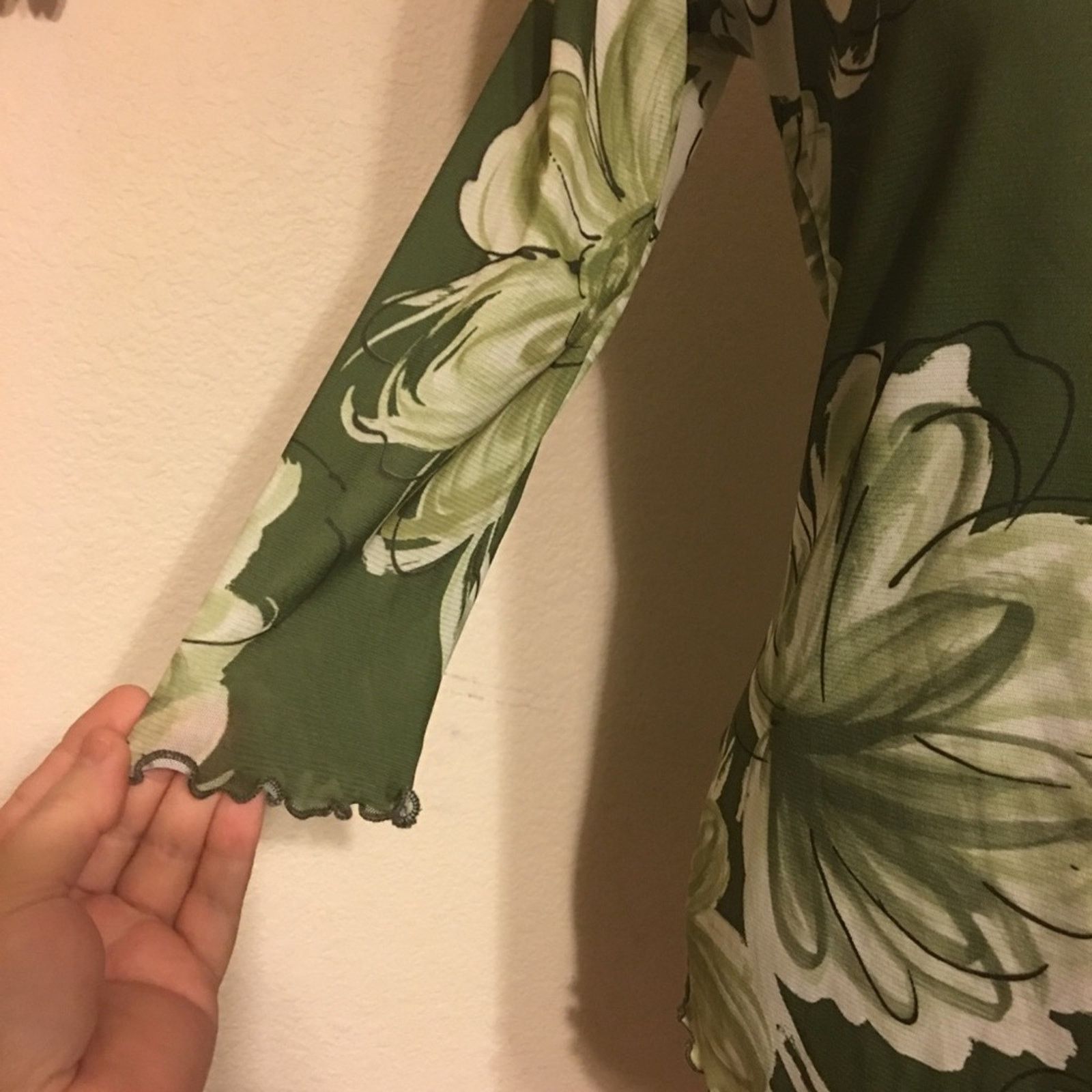 Other Moa Moa green floral 3/4 sleeve top S Size S / US 4 / IT 40 - 3 Thumbnail